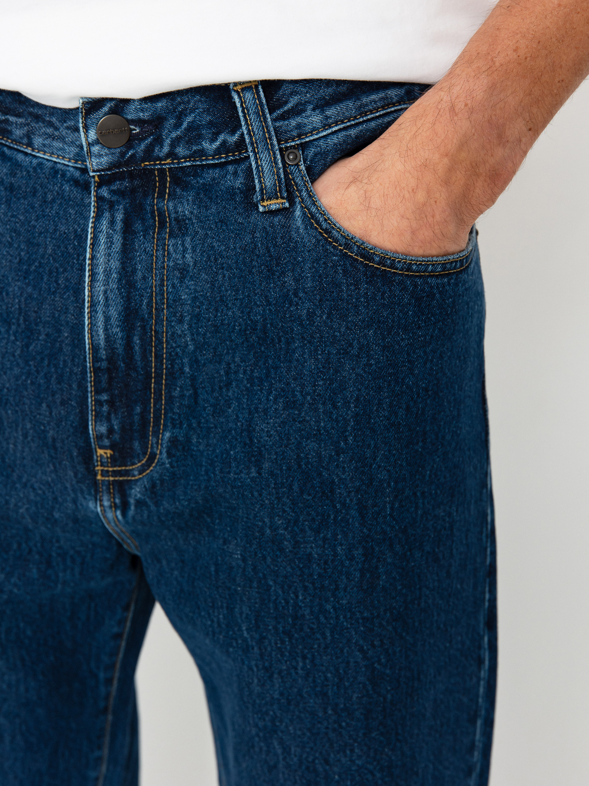 Nohavice Carhartt WIP Aaron (blue)