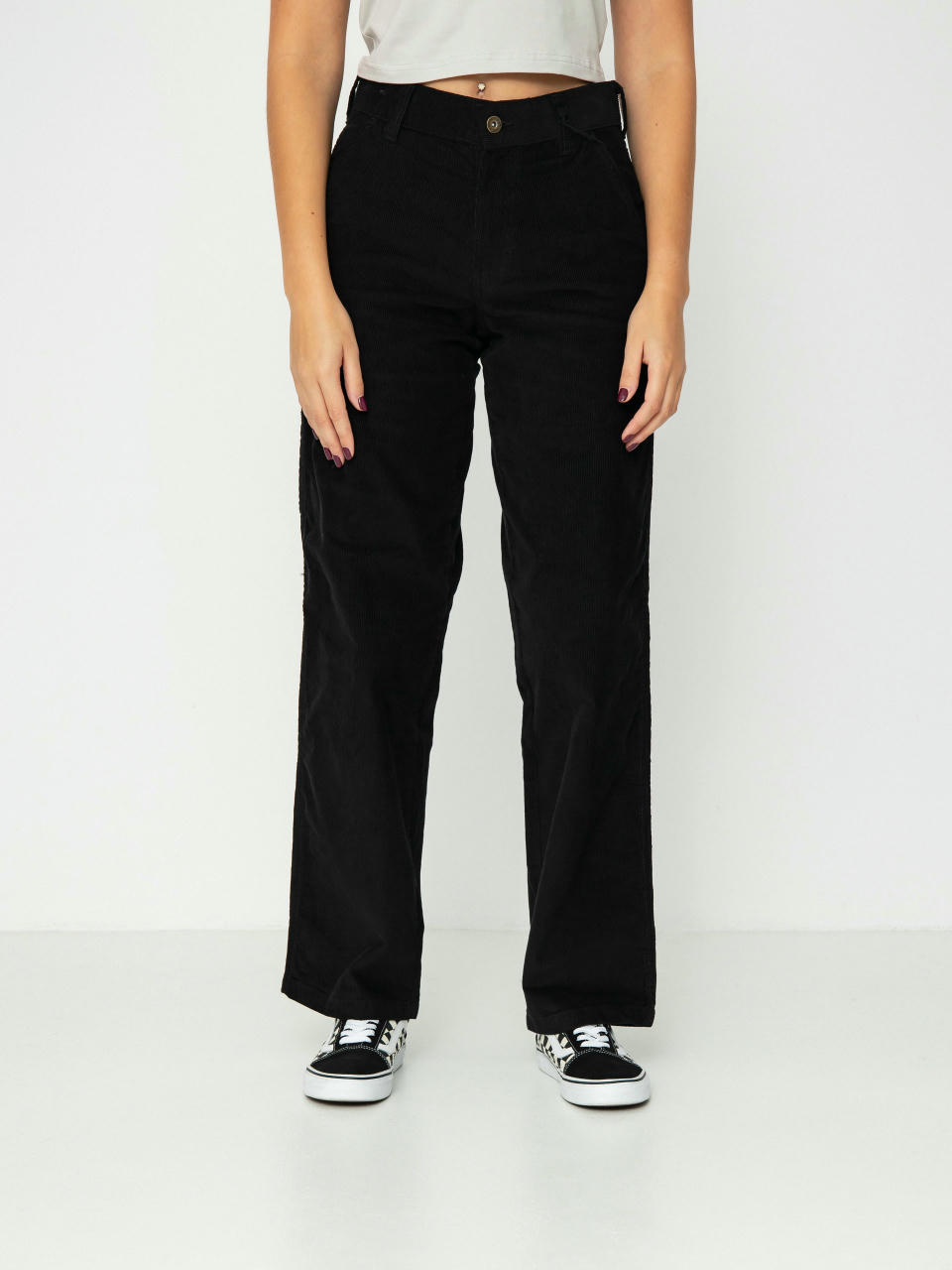 Nohavice Dickies Corduroy Carpenter Wmn (black)