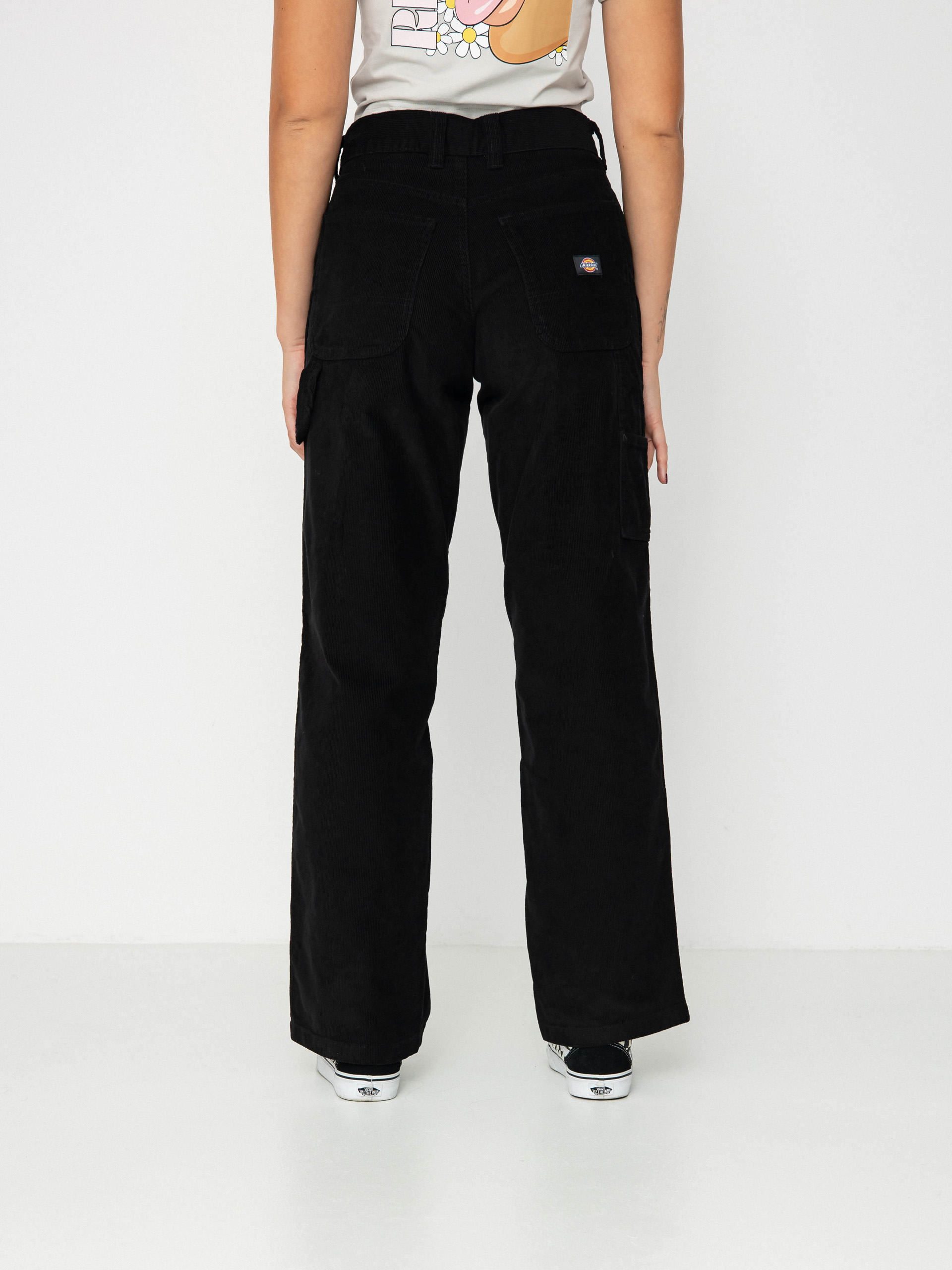Nohavice Dickies Corduroy Carpenter Wmn (black)