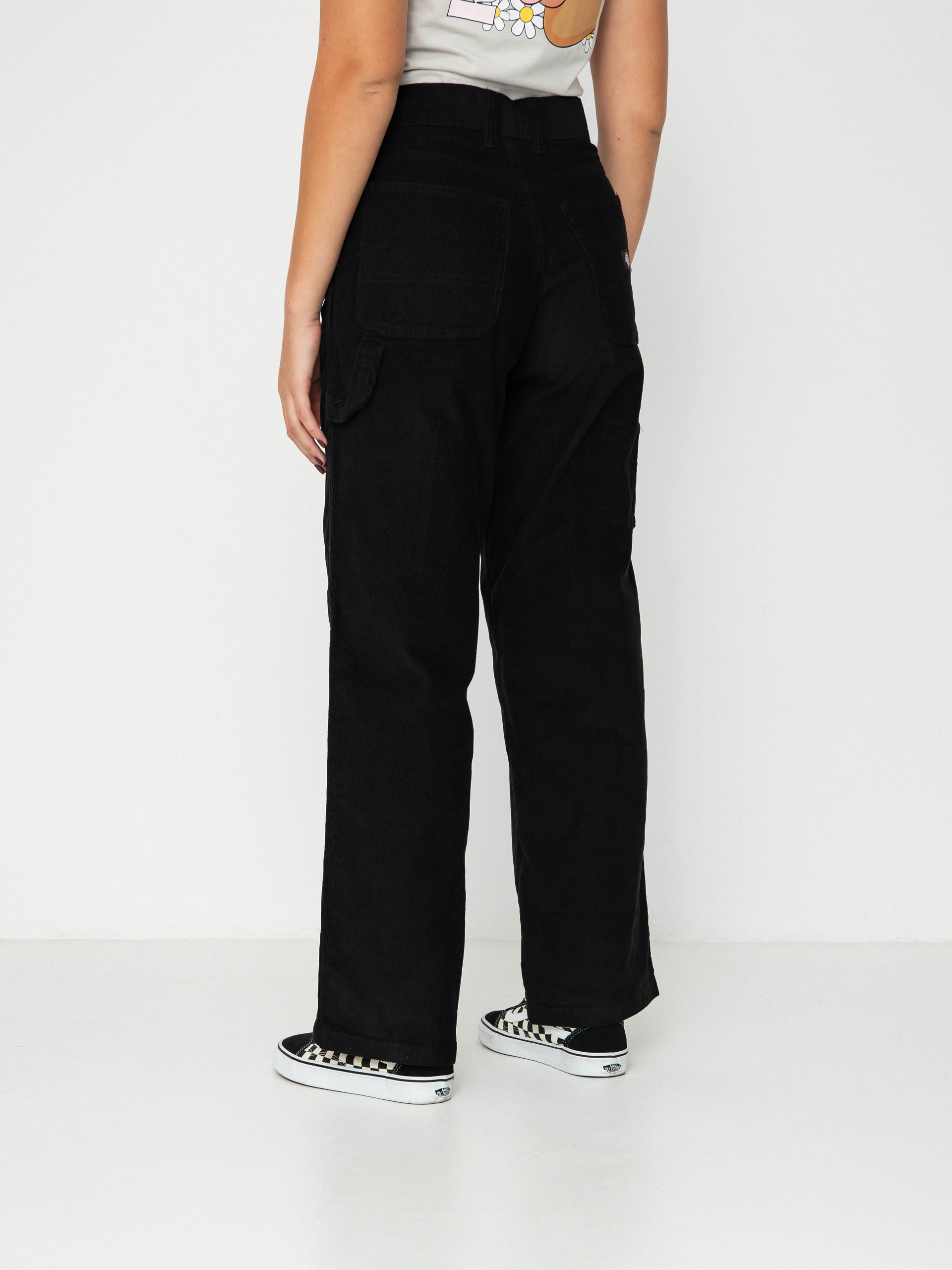 Nohavice Dickies Corduroy Carpenter Wmn (black)