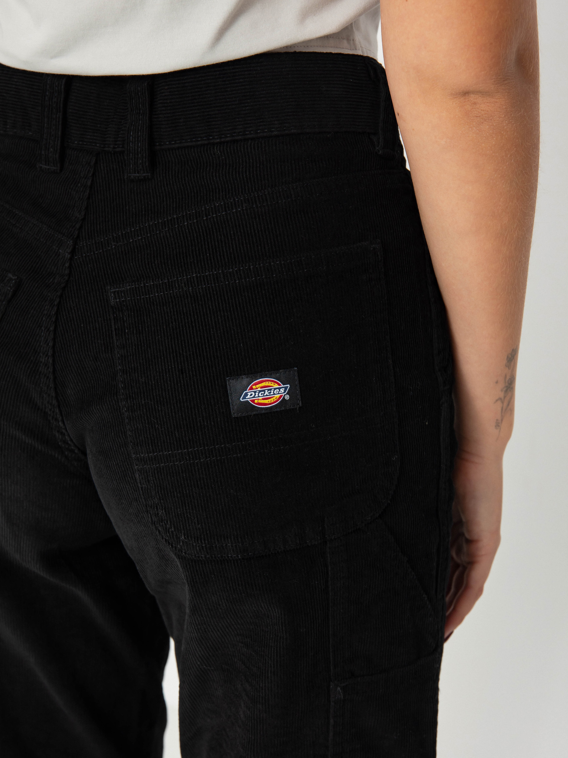 Nohavice Dickies Corduroy Carpenter Wmn (black)