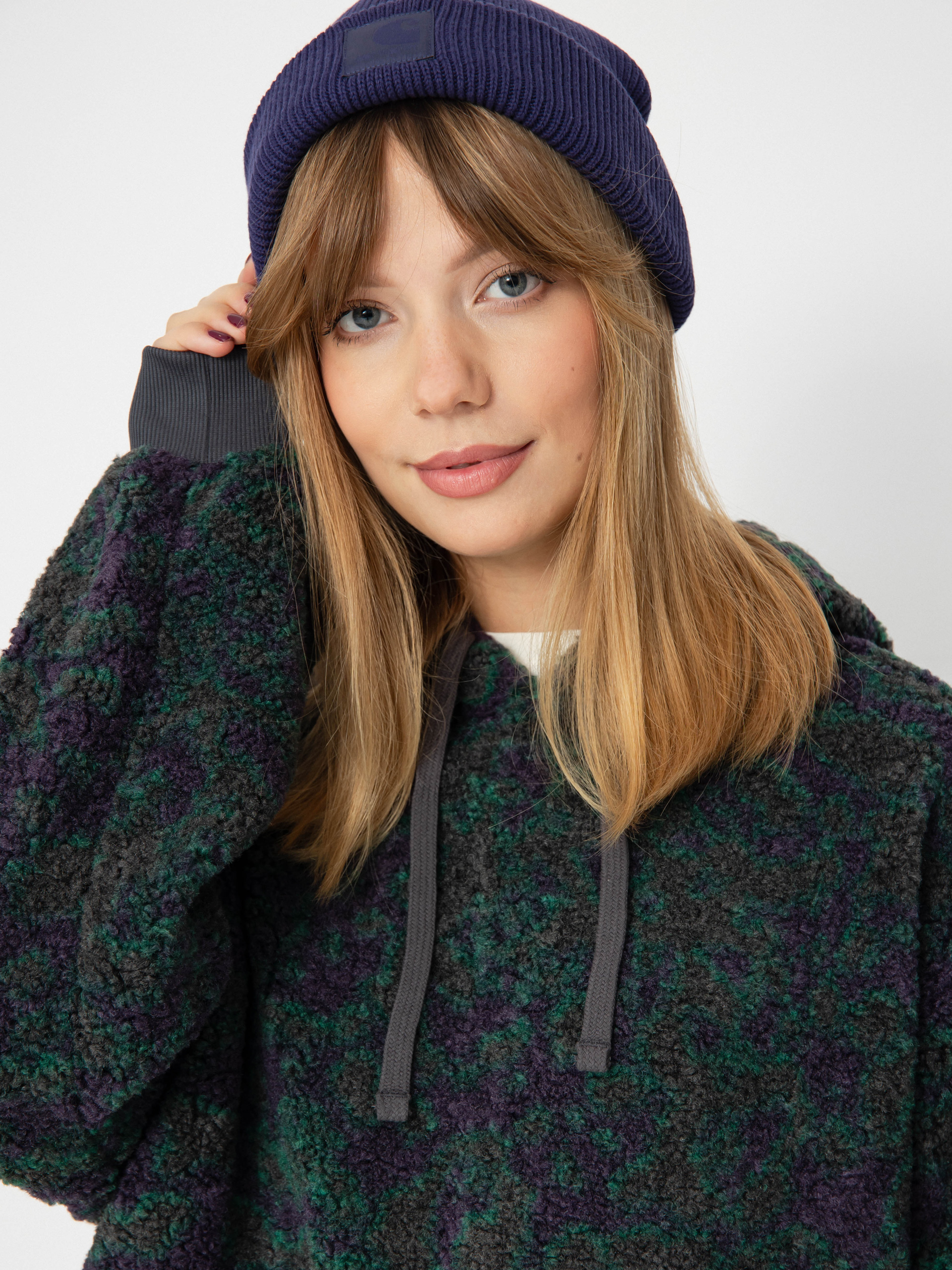 Mikina s kapucňou Vans Collett Boucle Loose HD Wmn (asphalt)