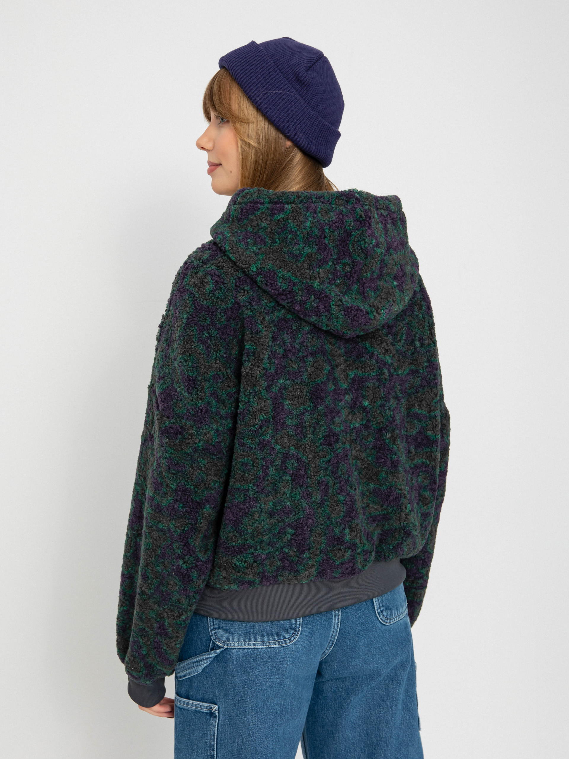 Mikina s kapucňou Vans Collett Boucle Loose HD Wmn (asphalt)