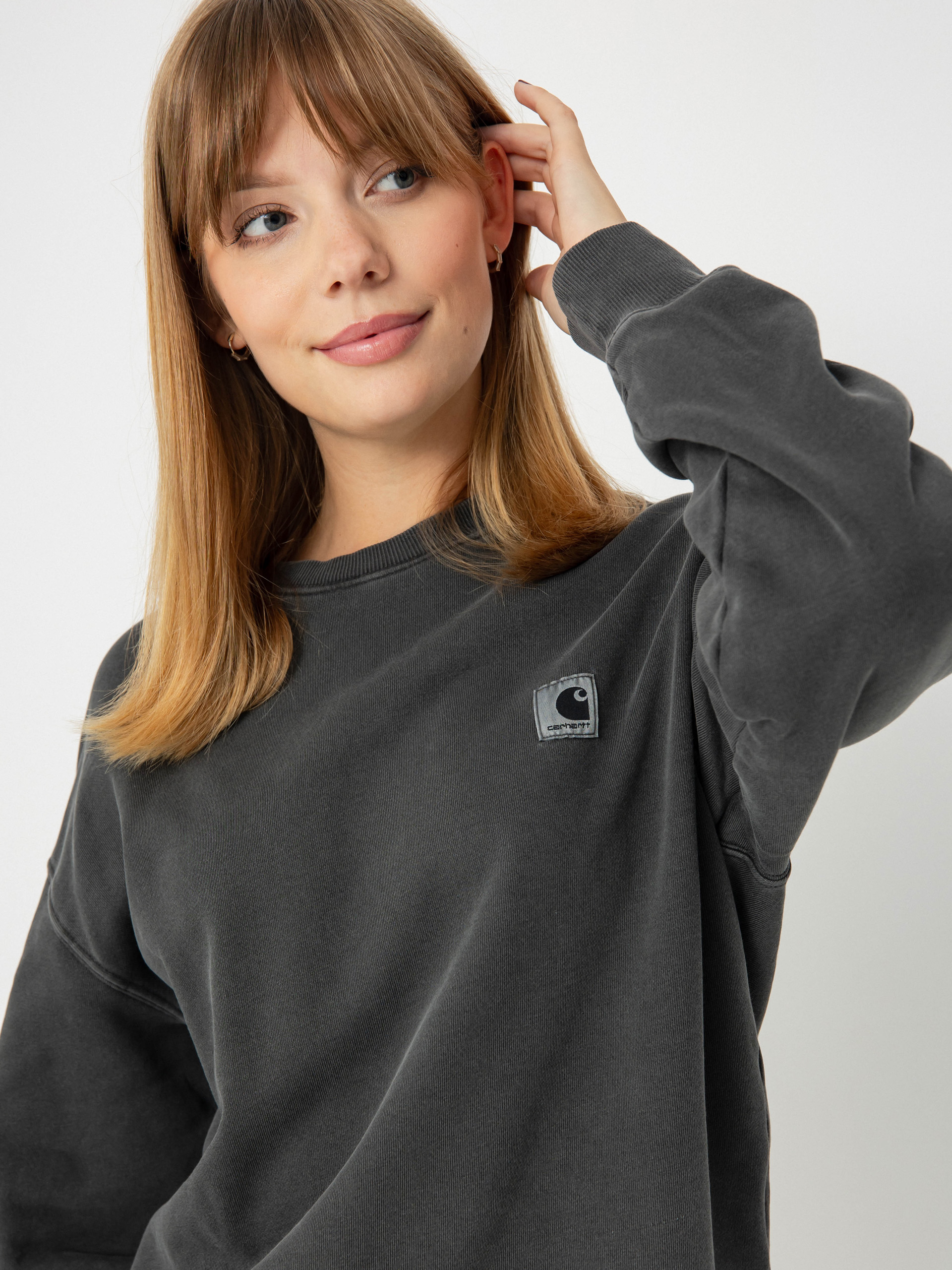 Mikina Carhartt WIP Nelson Wmn (graphite)