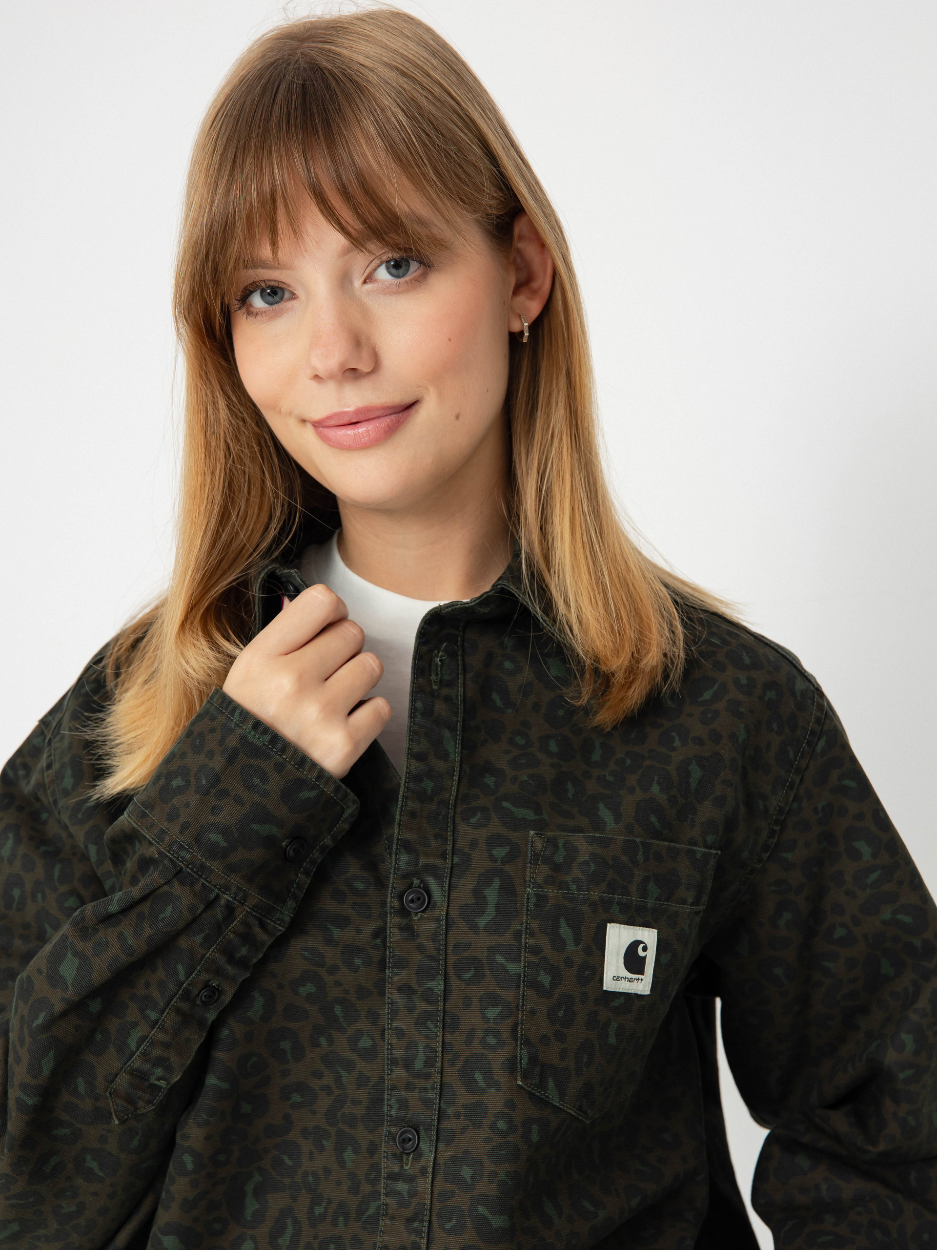 Košeľa Carhartt WIP Leo Wmn (camo leo/tamarind/office green)