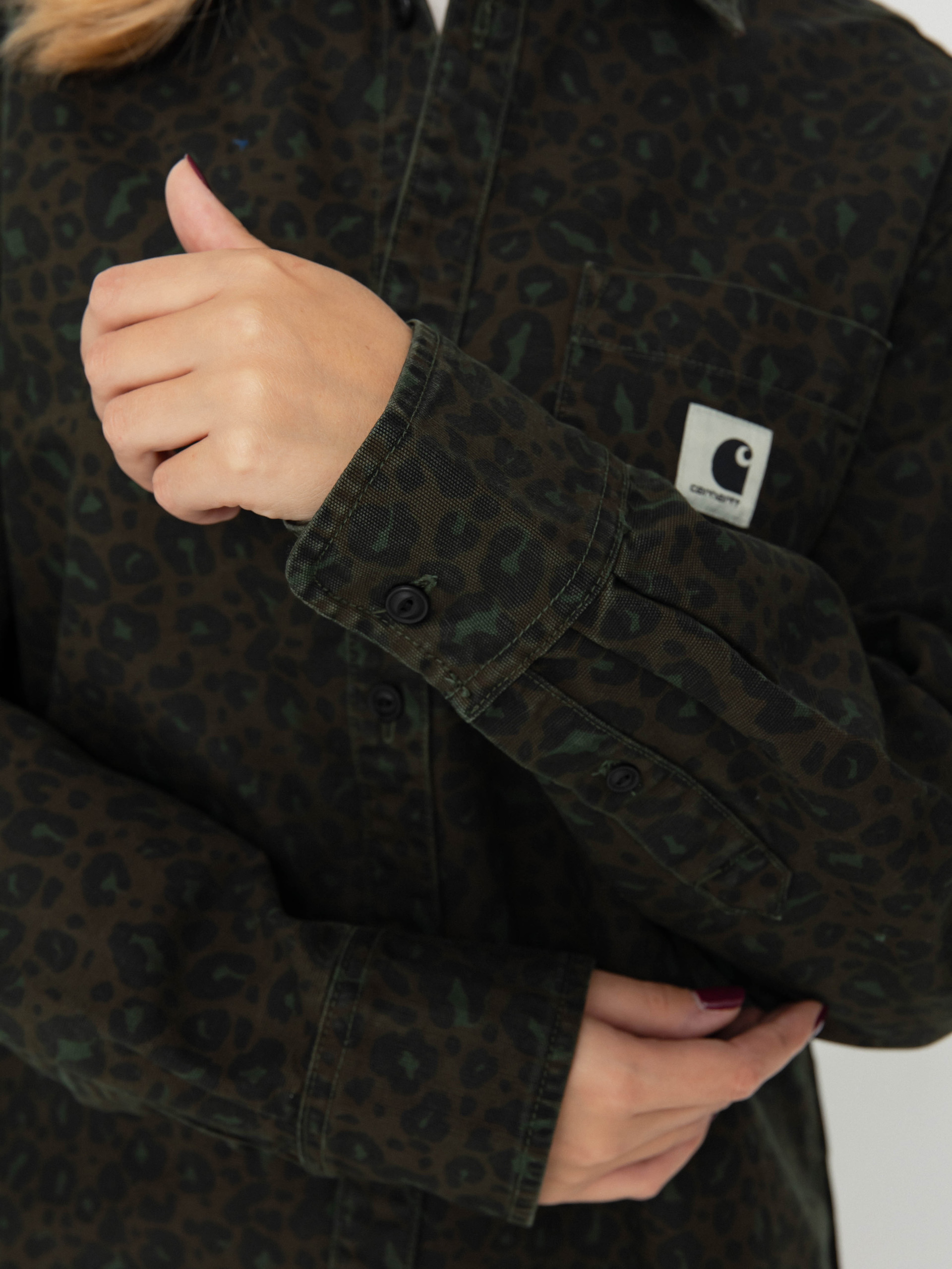 Košeľa Carhartt WIP Leo Wmn (camo leo/tamarind/office green)