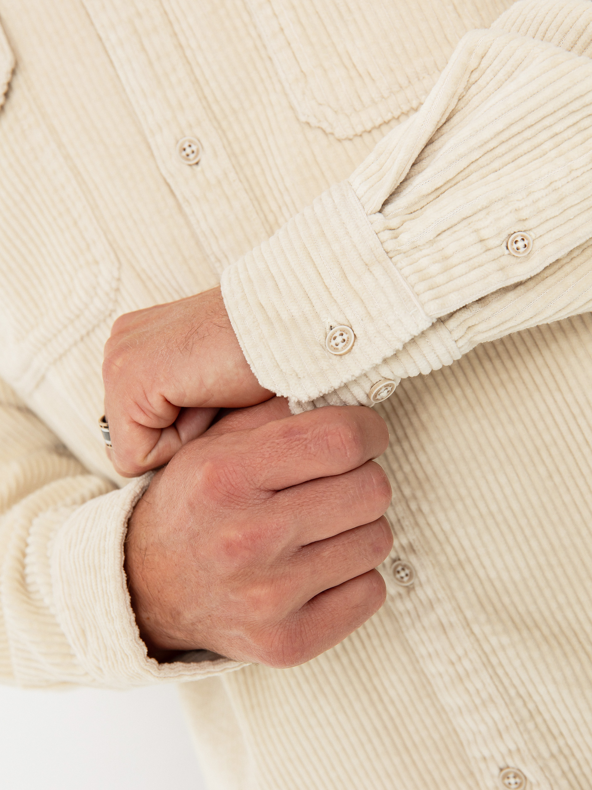 Košeľa Iriedaily Bubble Cord (ecru)