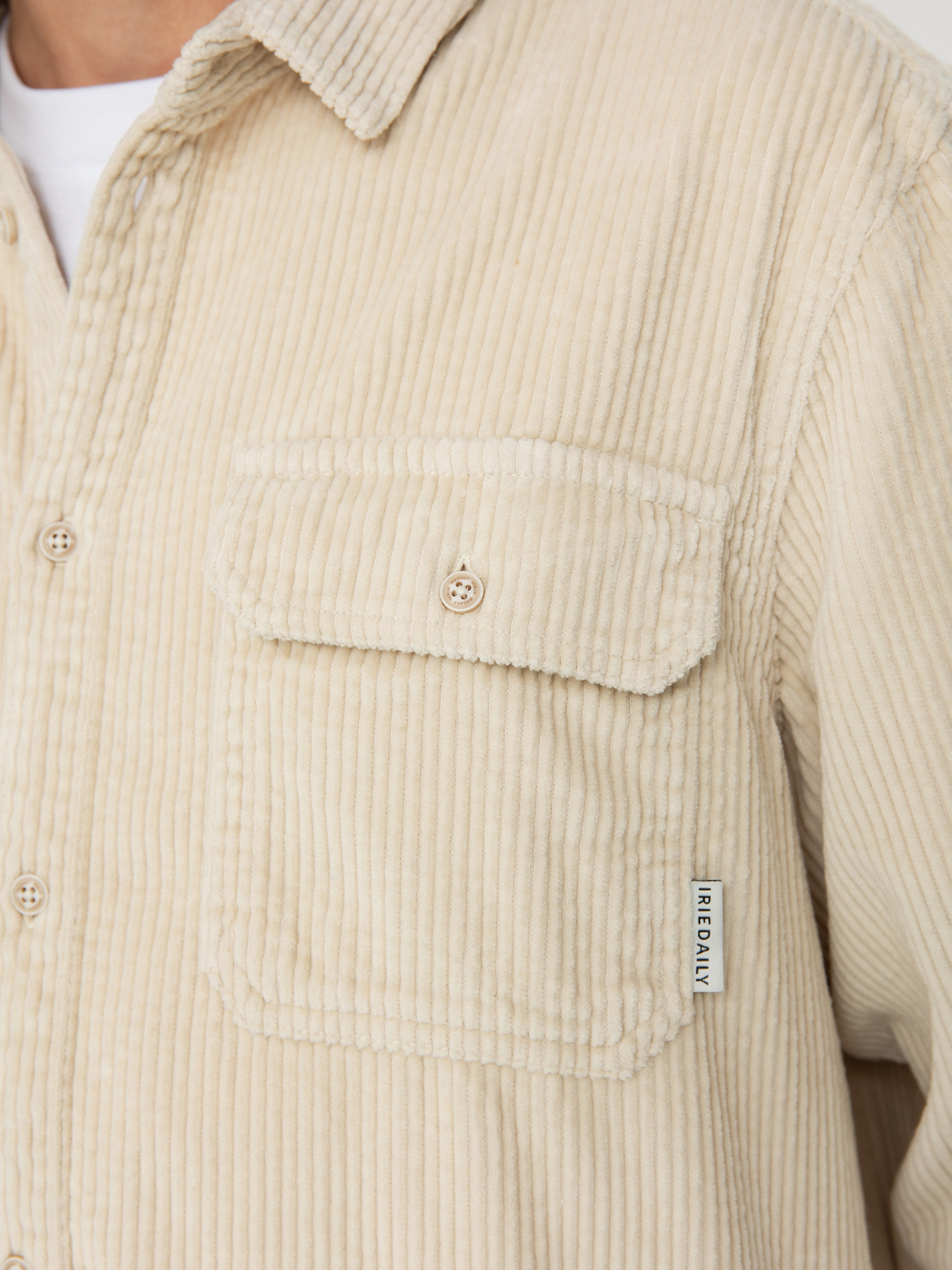 Košeľa Iriedaily Bubble Cord (ecru)
