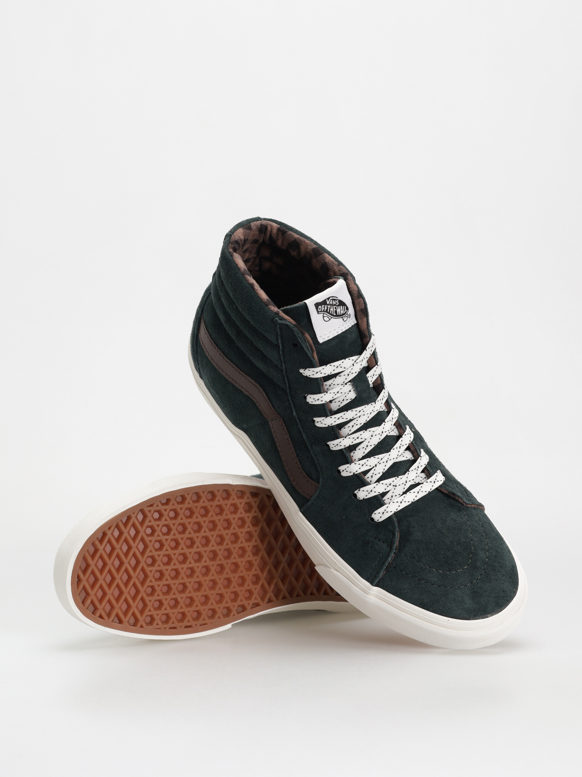 Topánky Vans Sk8 Hi (pig suede plaid scarab)