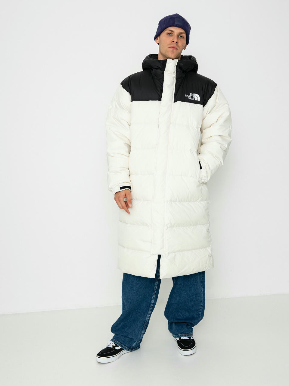 Bunda The North Face Nuptse Parka (white dune/tnf black)