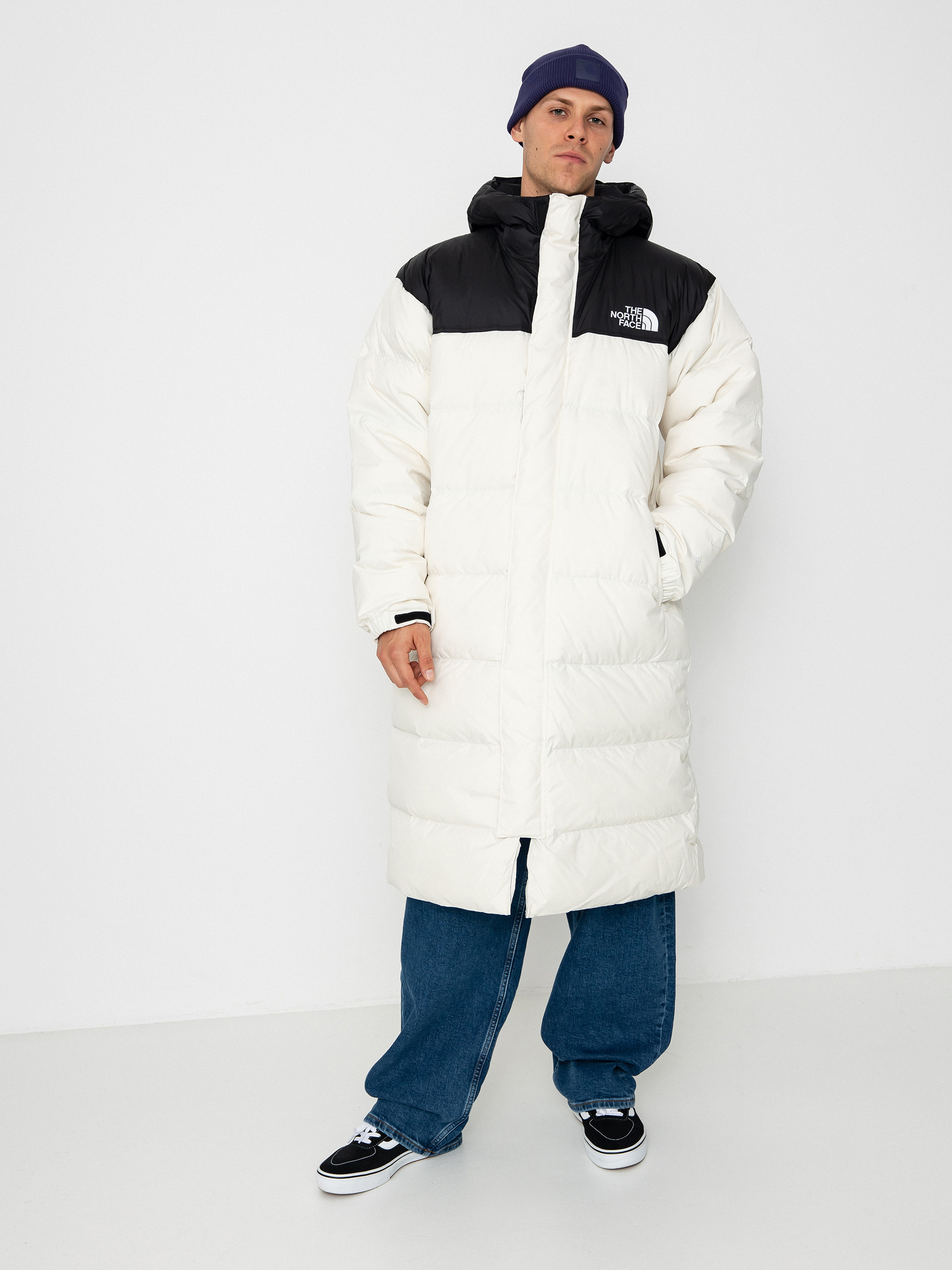 Bunda The North Face Nuptse Parka (white dune/tnf black)