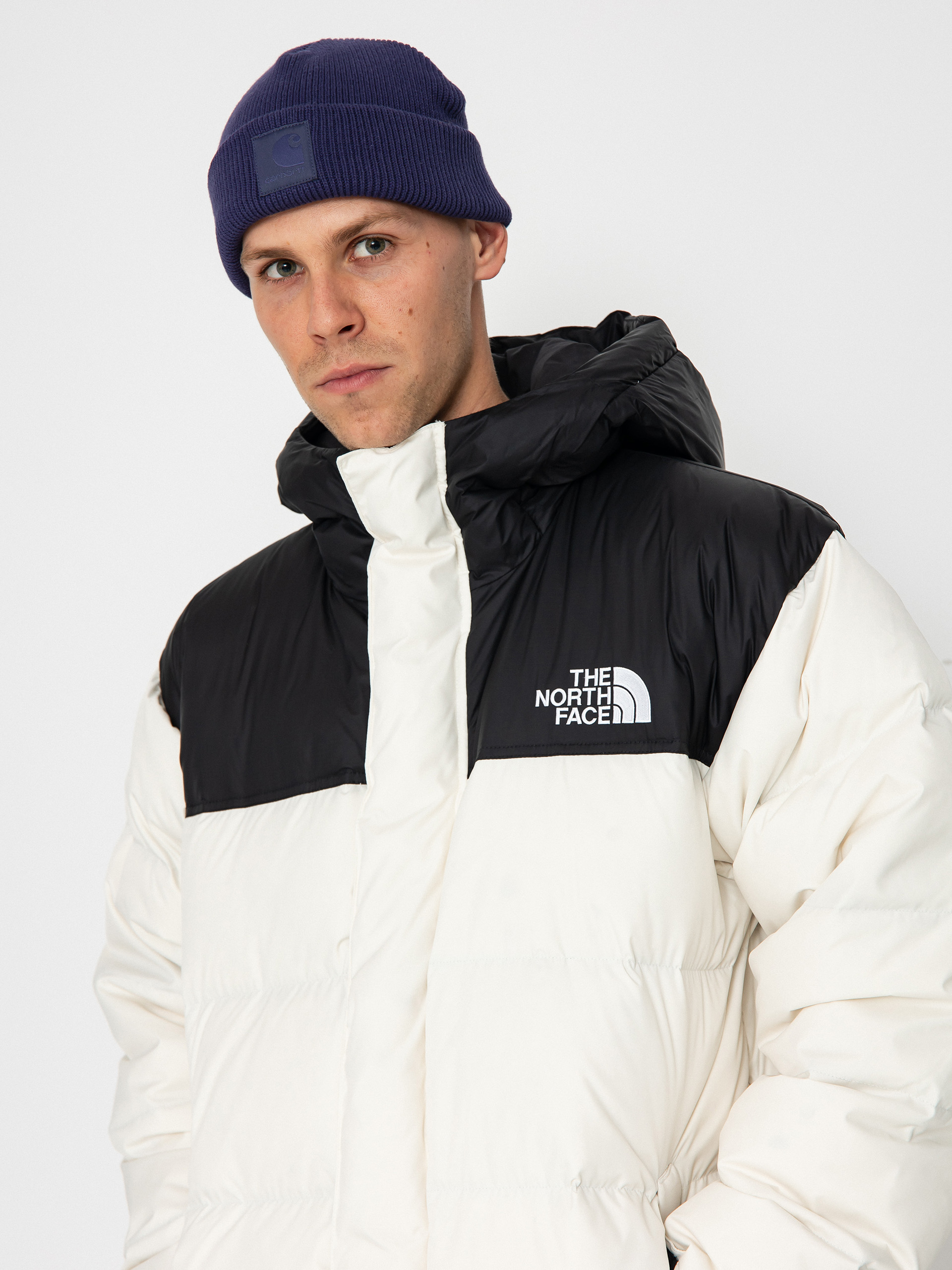 Bunda The North Face Nuptse Parka (white dune/tnf black)