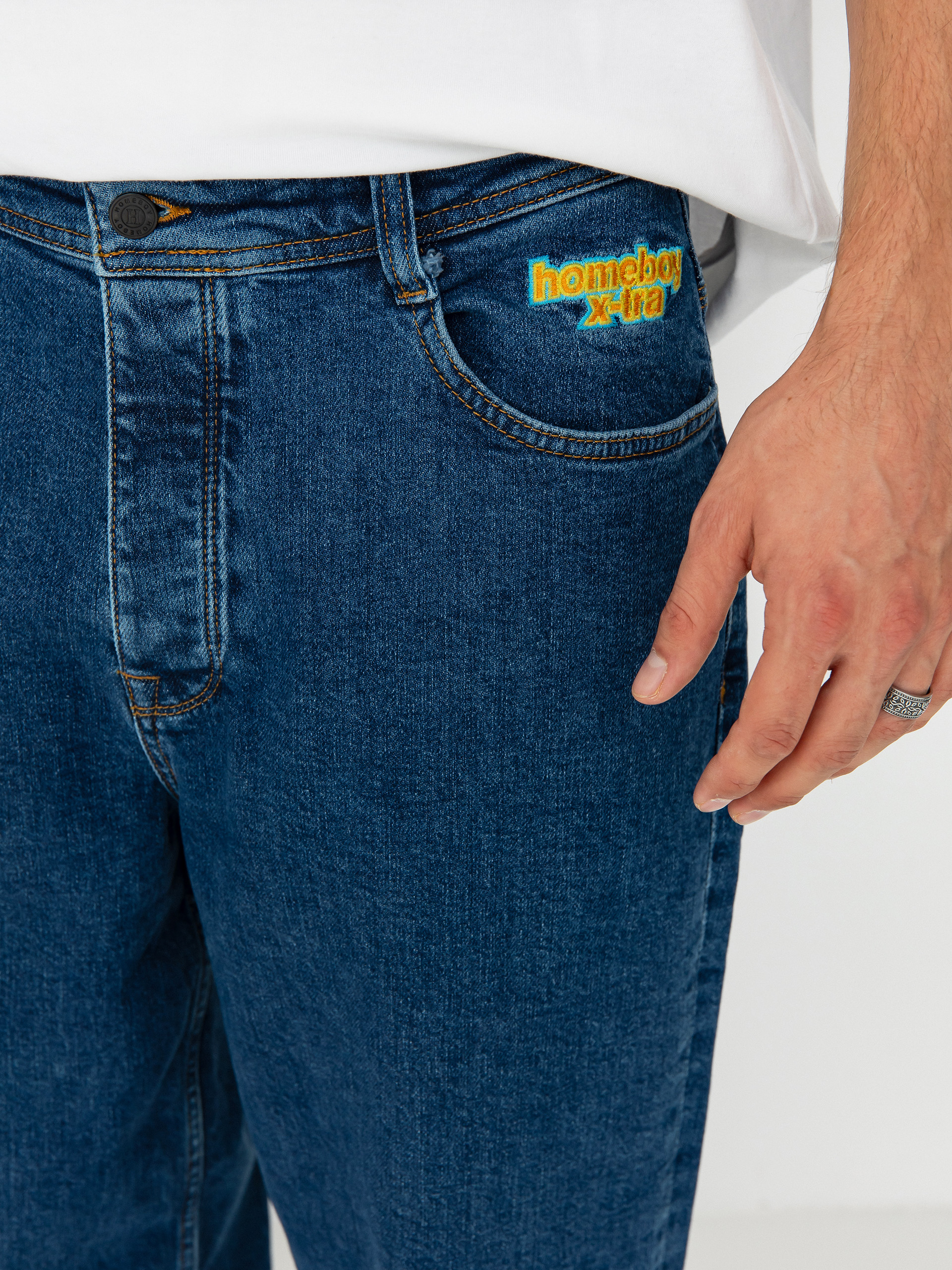 Nohavice Homeboy X Tra Baggy Denim (washed blue)