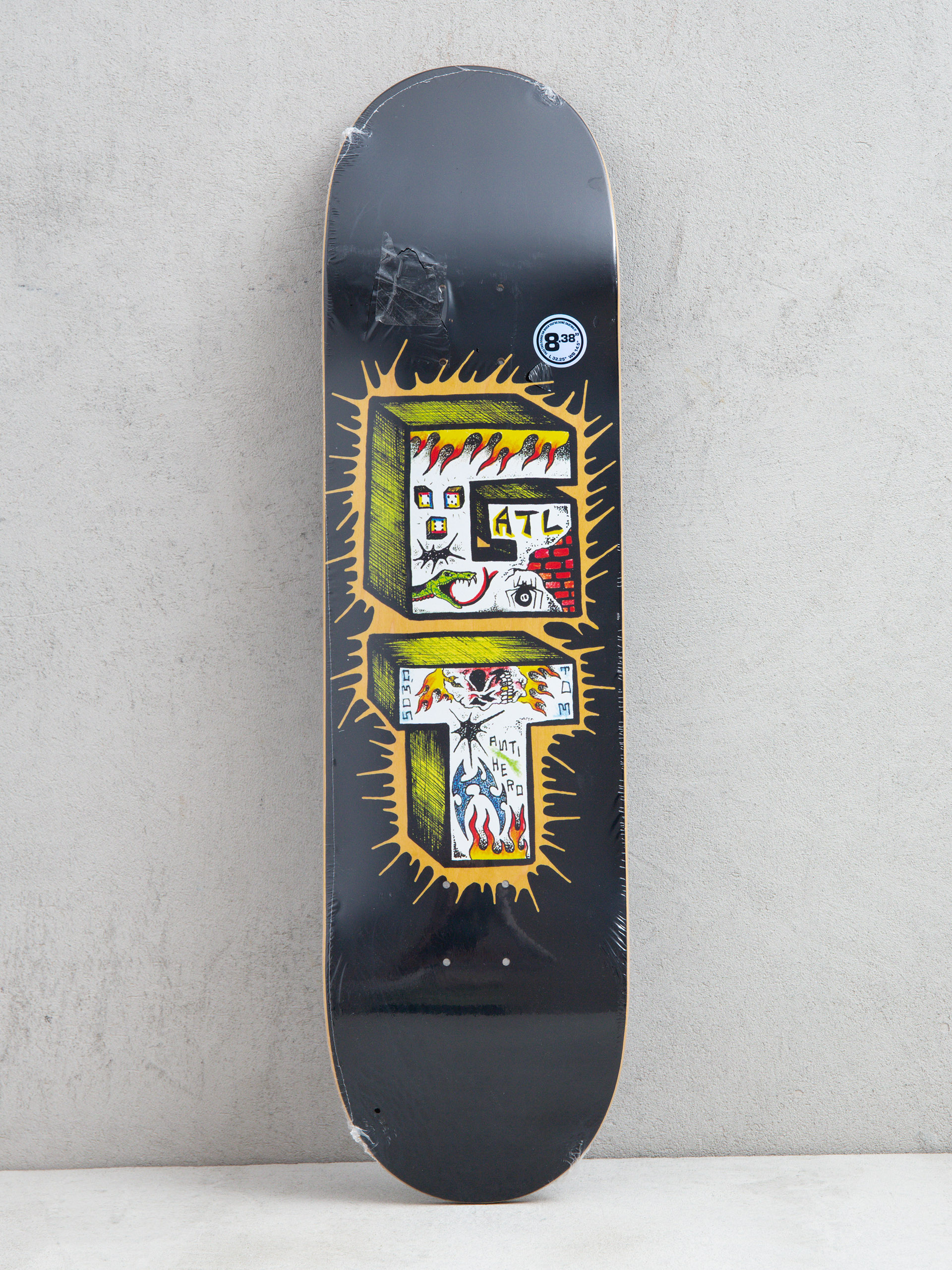 Doska Antihero Grant Stacked (black/yellow)