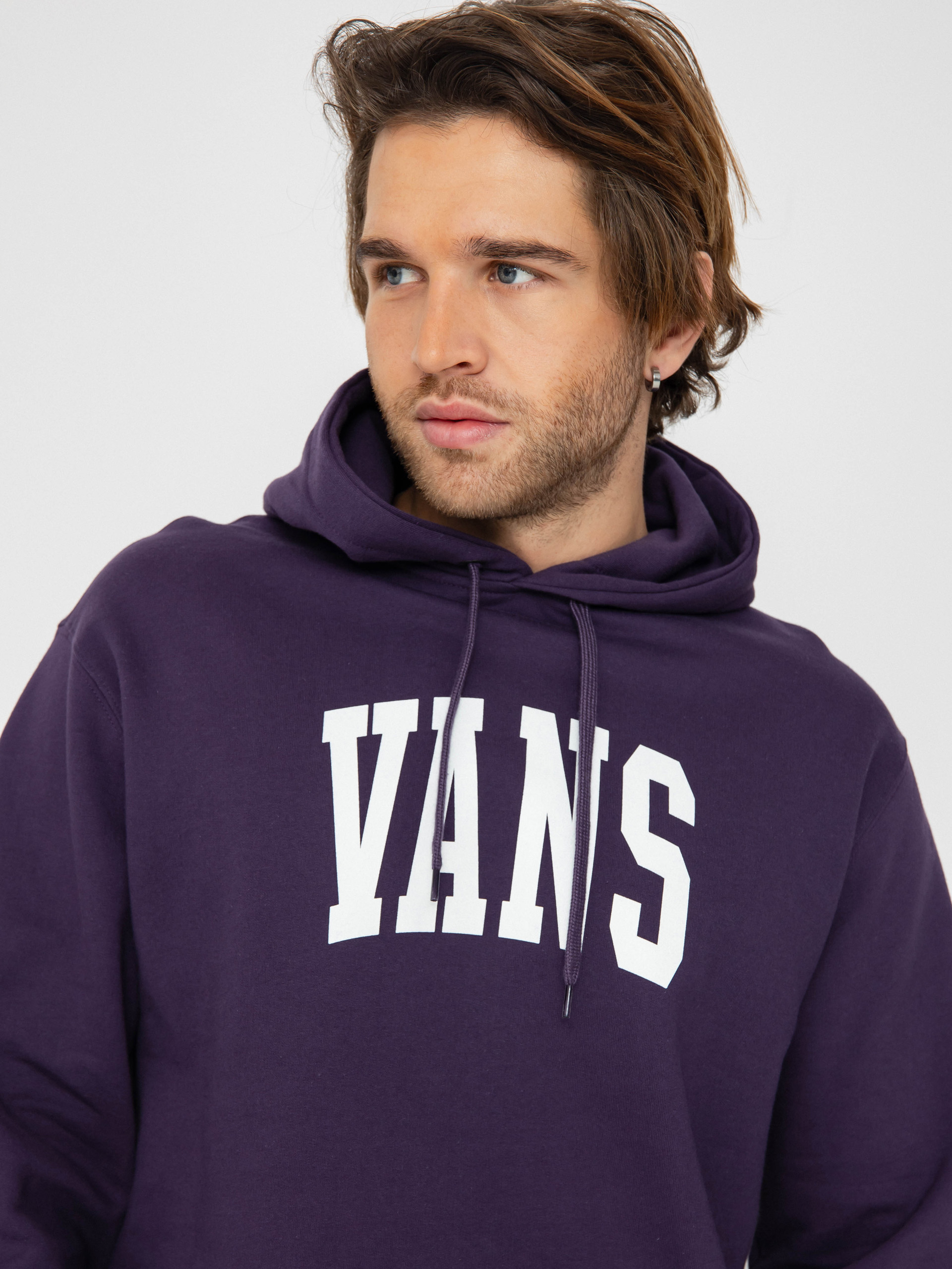 Mikina s kapucňou Vans Arched HD (gothic grape)