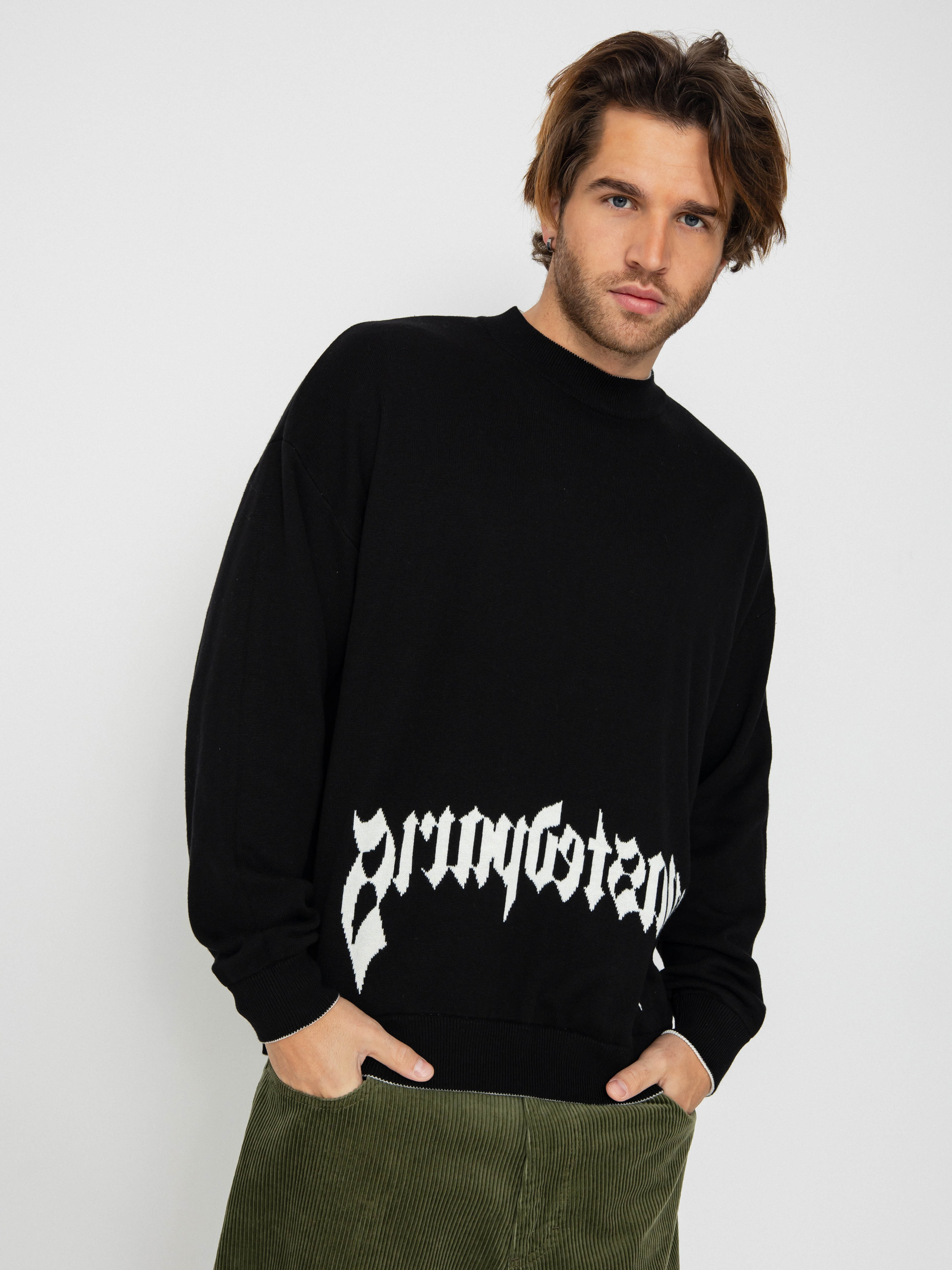 Sveter Wasted Paris Pitcher Reverse (white/black)