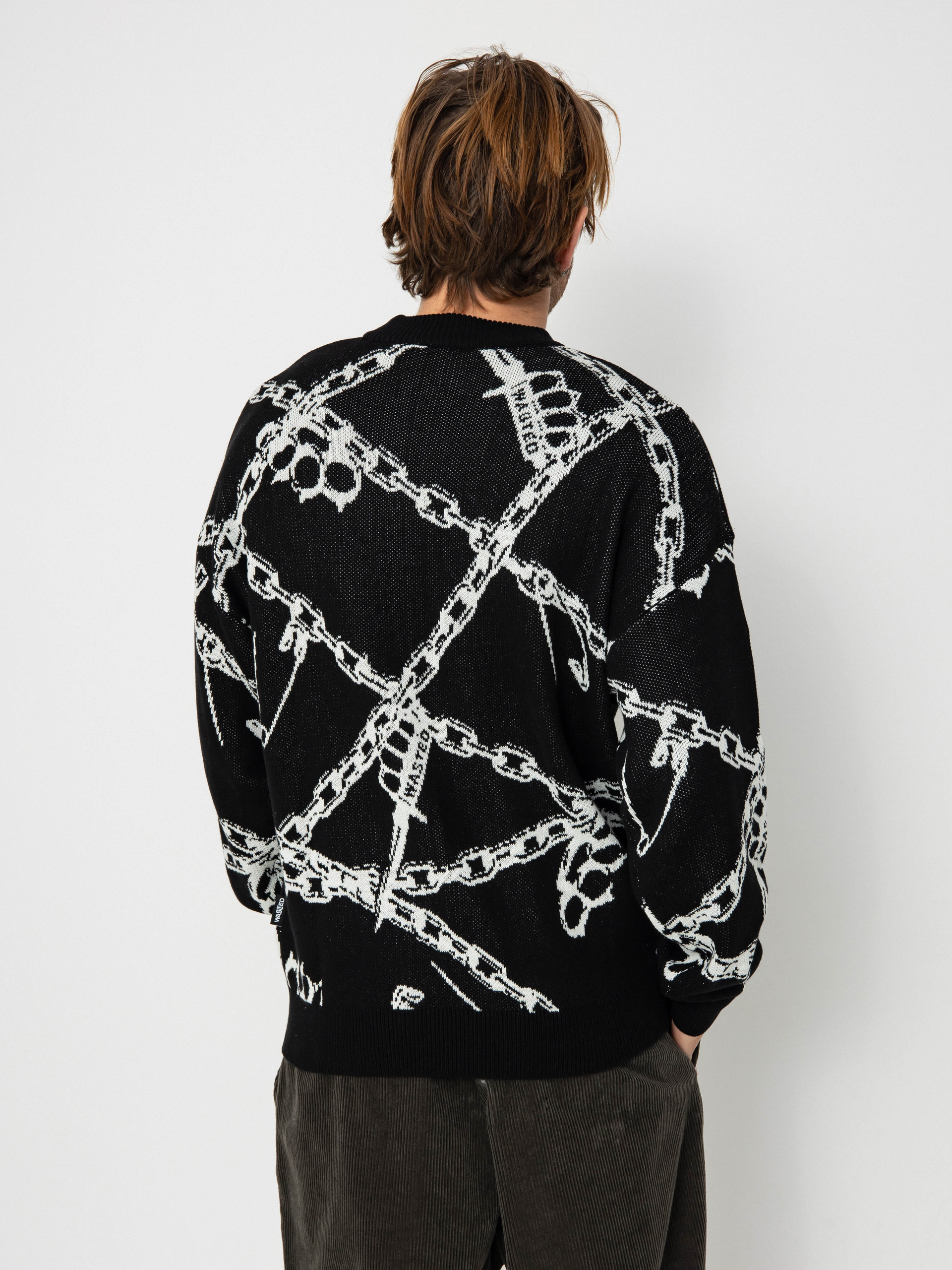 Sveter Wasted Paris Knuckles (black/white)