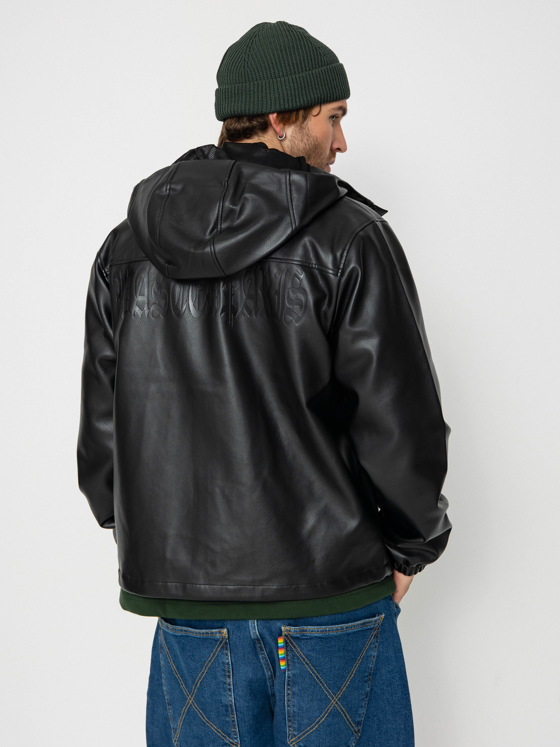 Bunda Wasted Paris Kingdom Faux Leather Windbreaker (black)