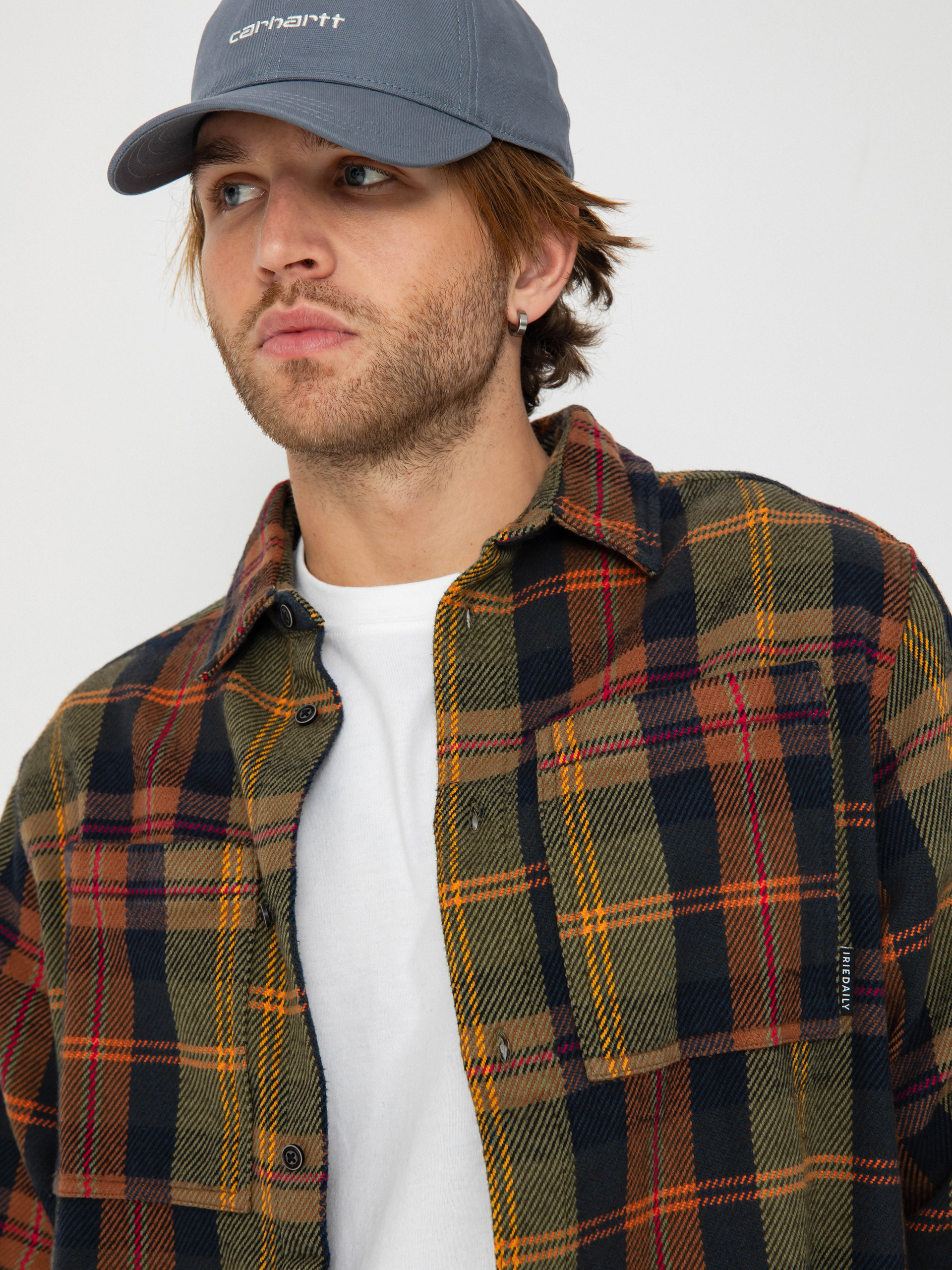 Košeľa Iriedaily Chillax Lumber (navy brown)