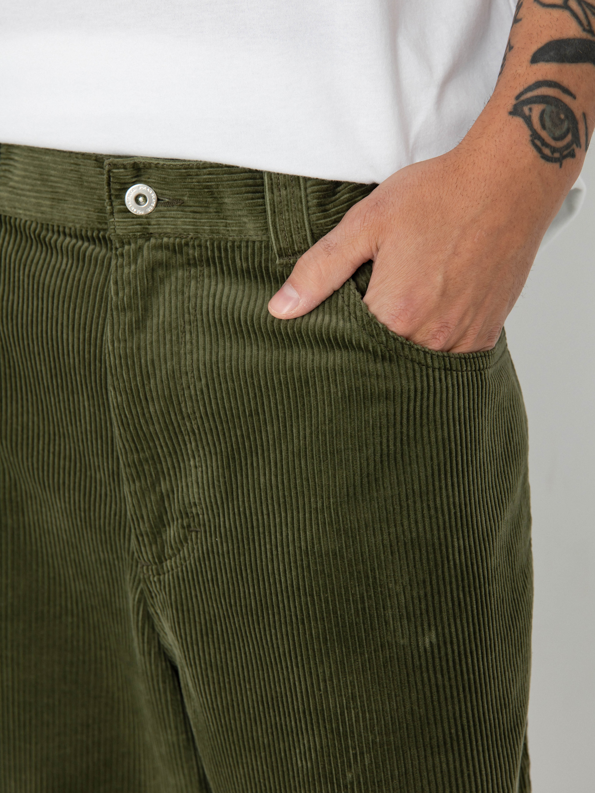 Nohavice Polar Skate Big Boy Cord (uniform green)