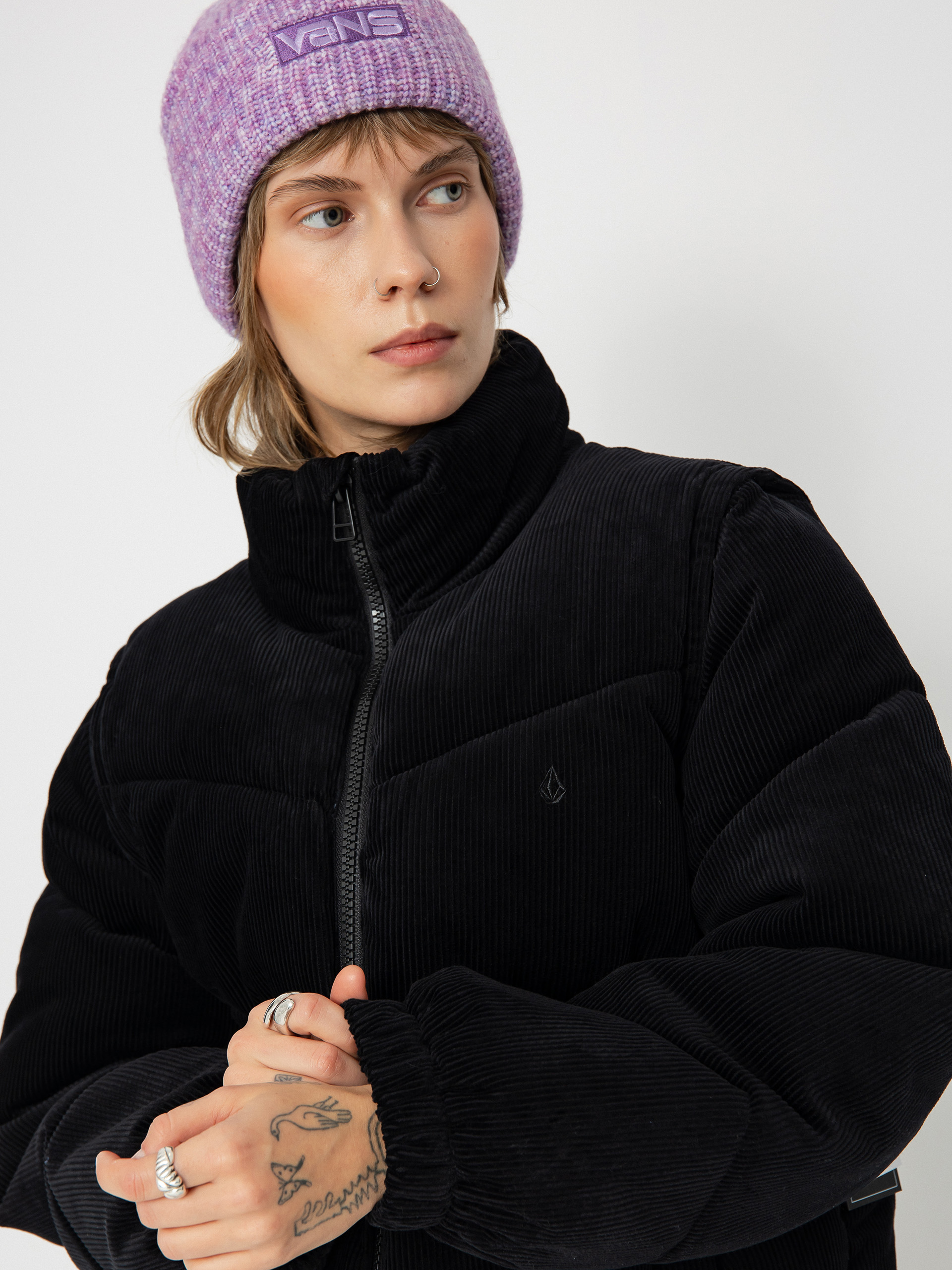 Bunda Volcom Cord'N Puff Wmn (black)