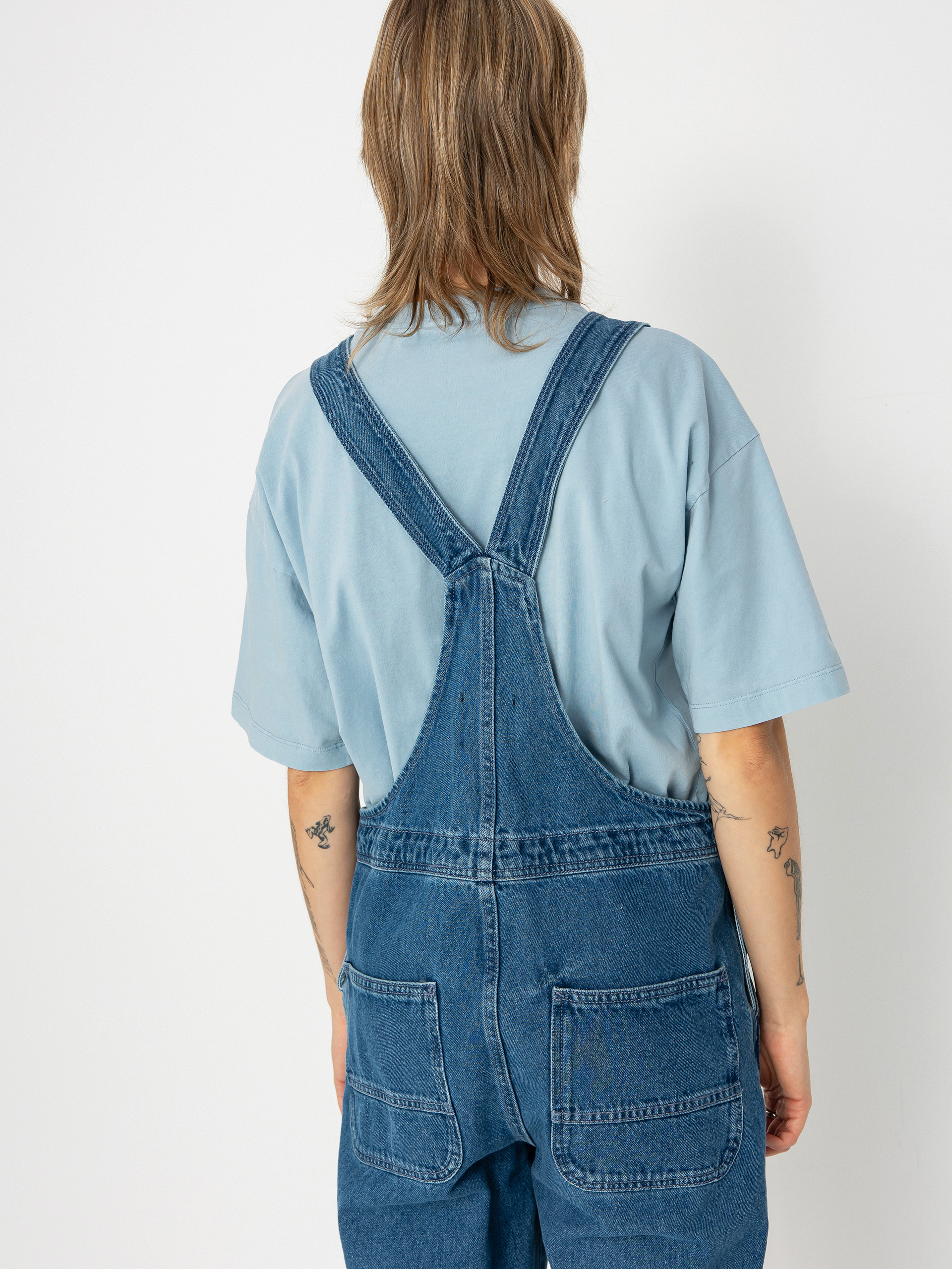Nohavice Quiksilver Uni Classic Denim Dungaree Wmn (estate blue)