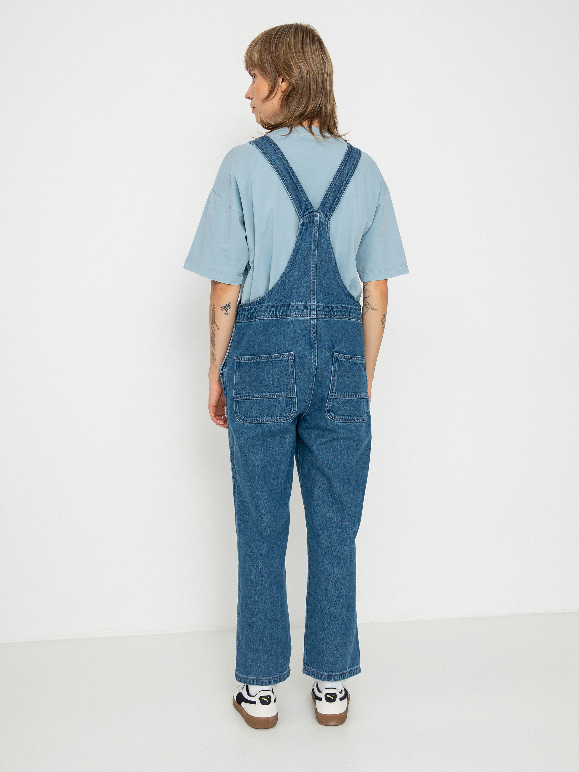 Nohavice Quiksilver Uni Classic Denim Dungaree Wmn (estate blue)