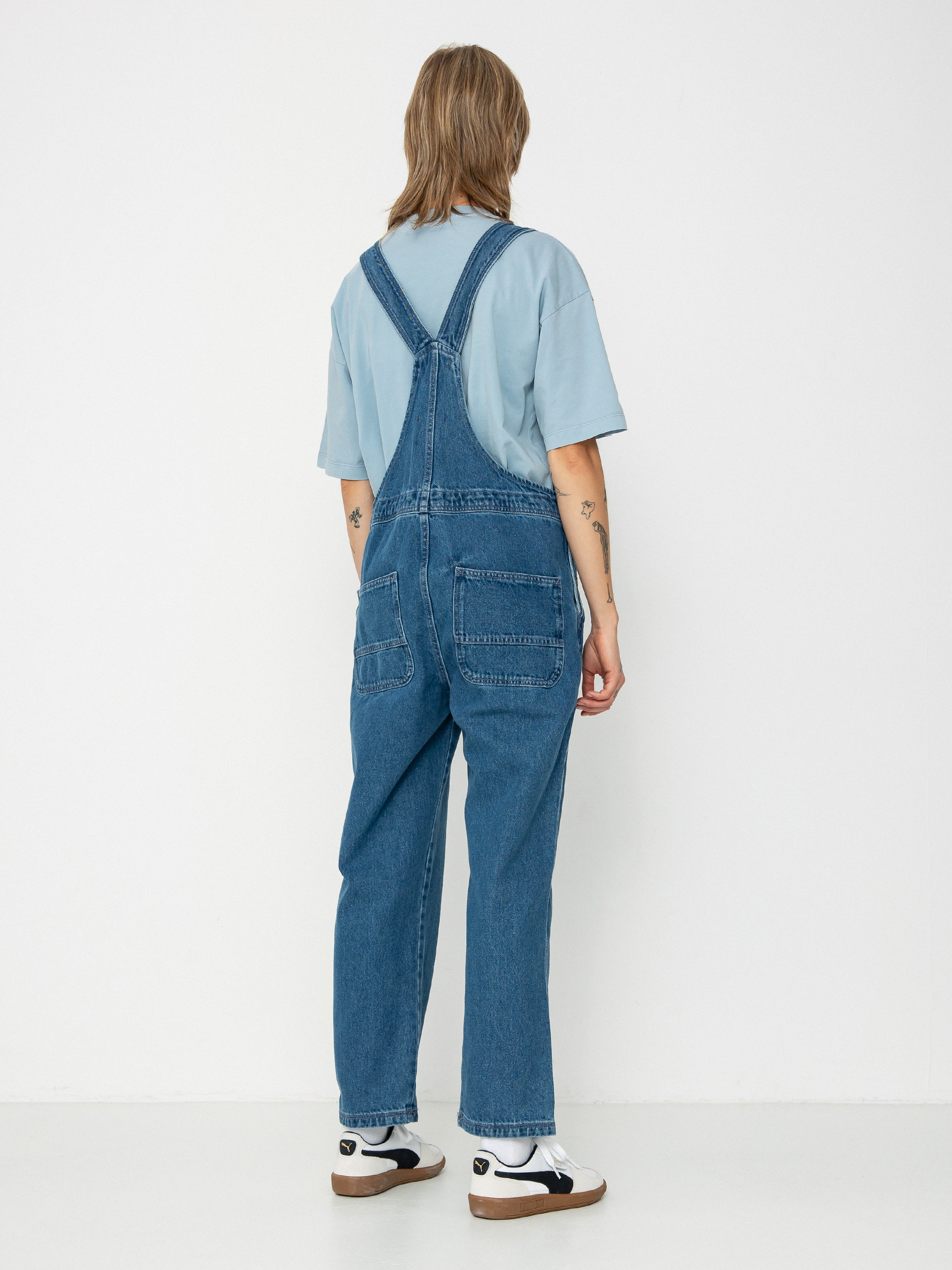 Nohavice Quiksilver Uni Classic Denim Dungaree Wmn (estate blue)