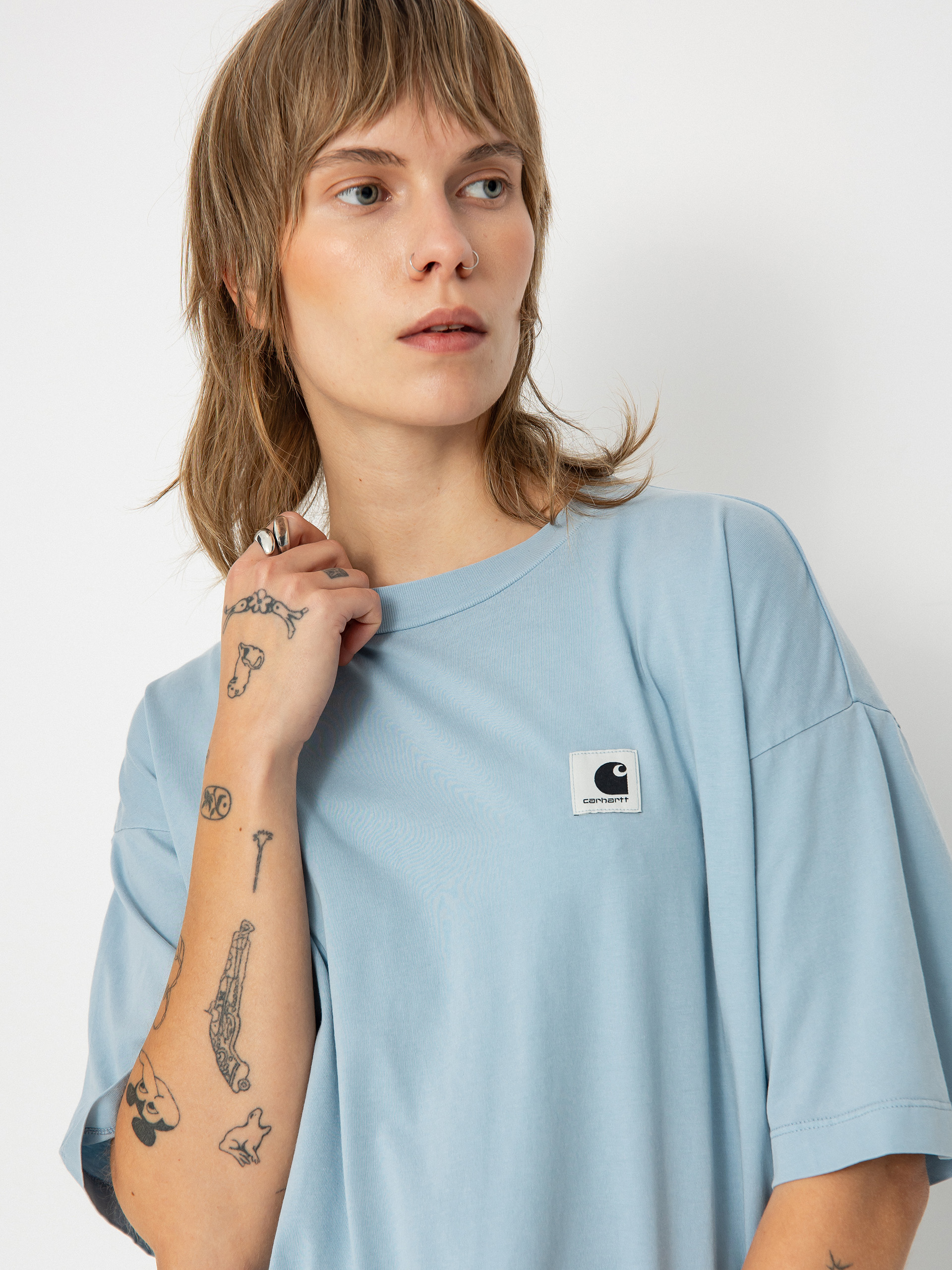 Tričko Carhartt WIP Nelson Wmn (dusty ice)