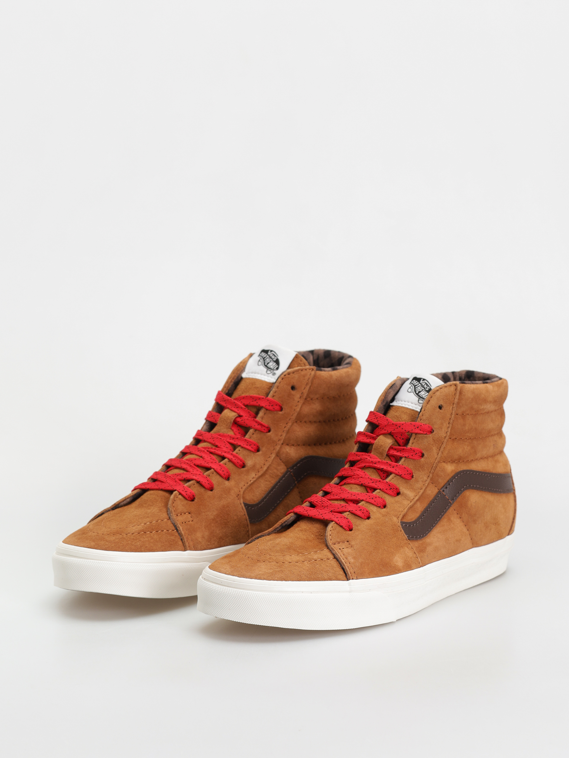 Topánky Vans Sk8 Hi (pig suede plaid glazed ginger)
