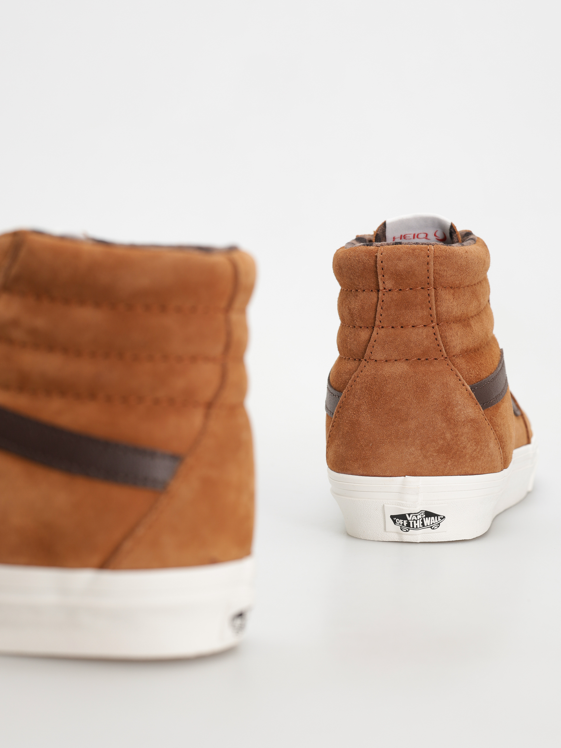 Topánky Vans Sk8 Hi (pig suede plaid glazed ginger)