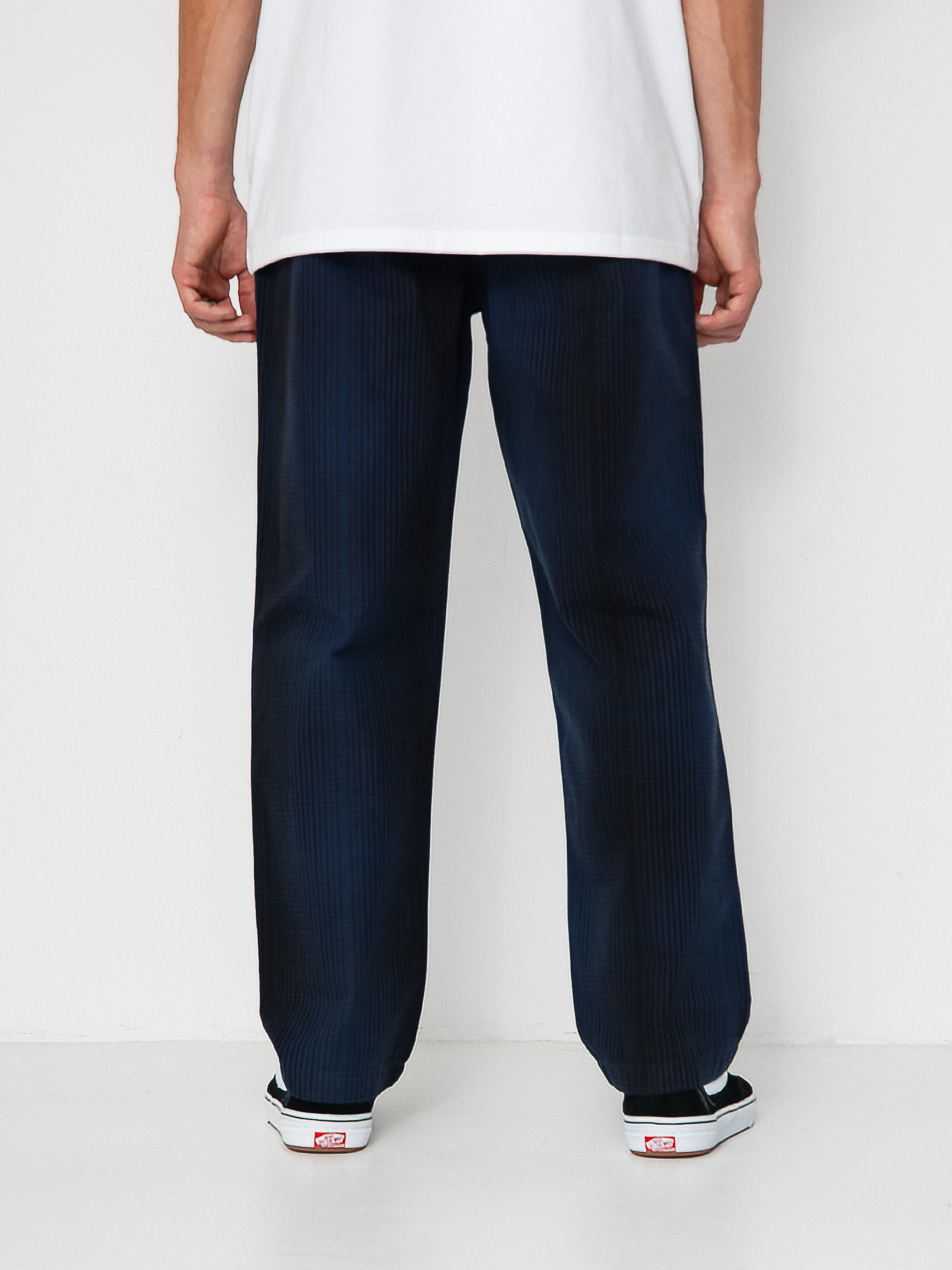 Nohavice Vans Authentic Chino Loose Tapered Plaid (dress blues/black)