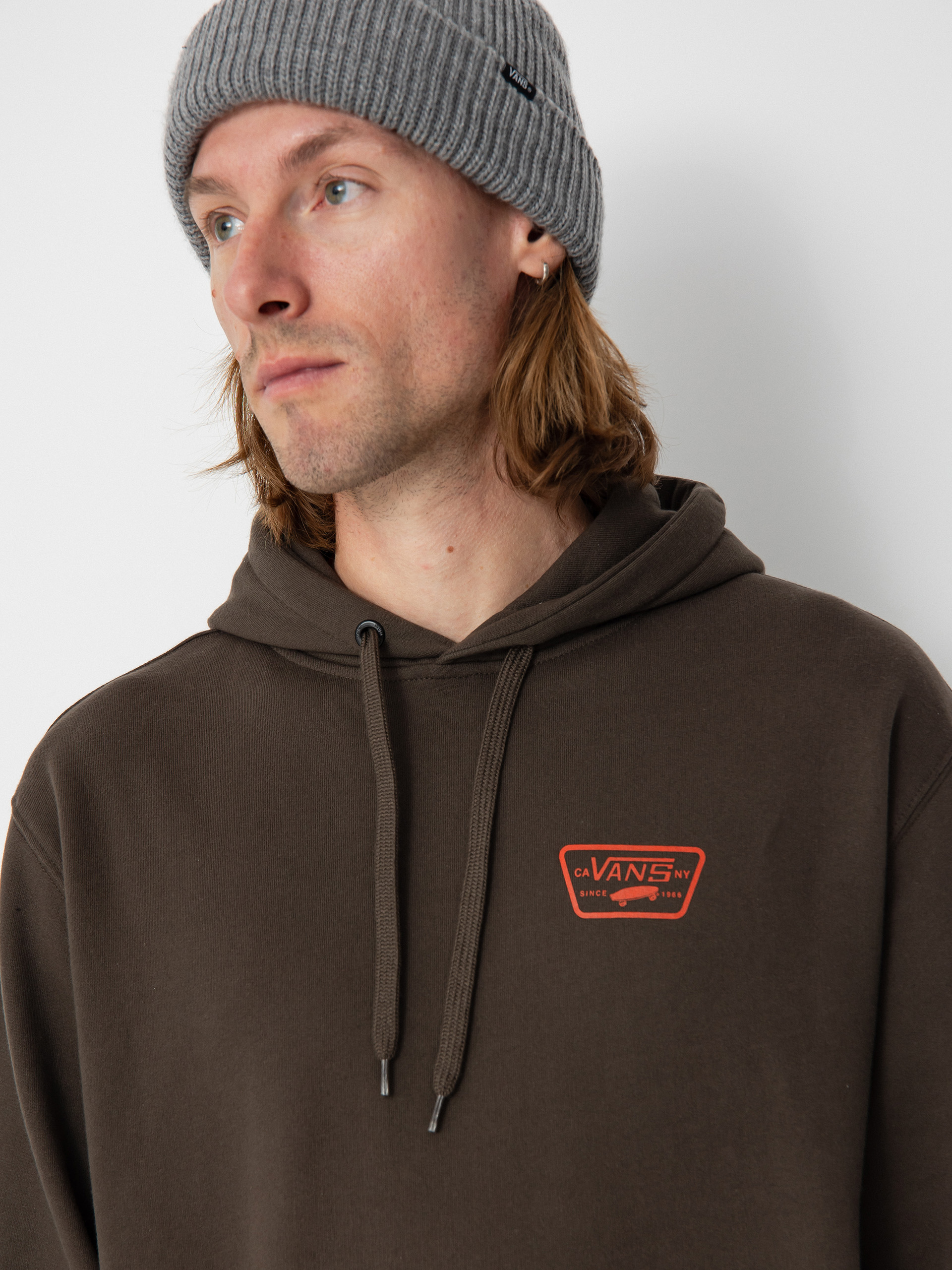 Mikina s kapucňou Vans Full Patch HD (turkish coffee)