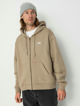 Mikina s kapucňou Nike SB Essential LBR ZHD (khaki/white)