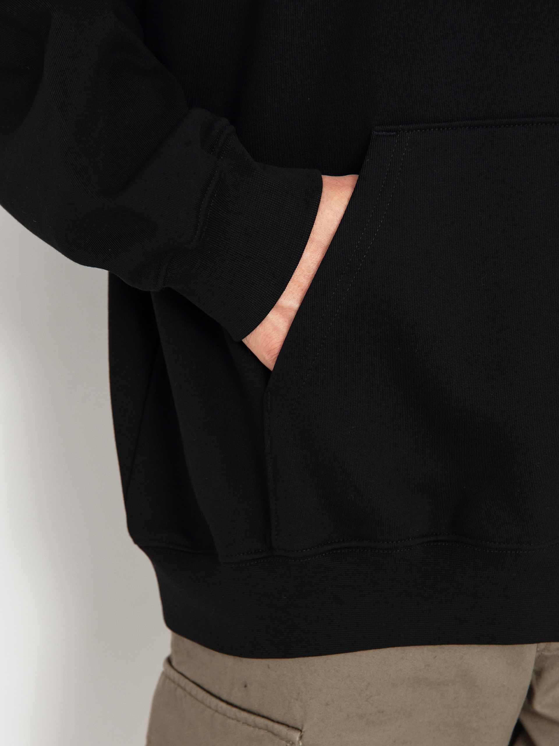 Mikina s kapucňou Vans Checker Logo Gfx Loose HD (black)