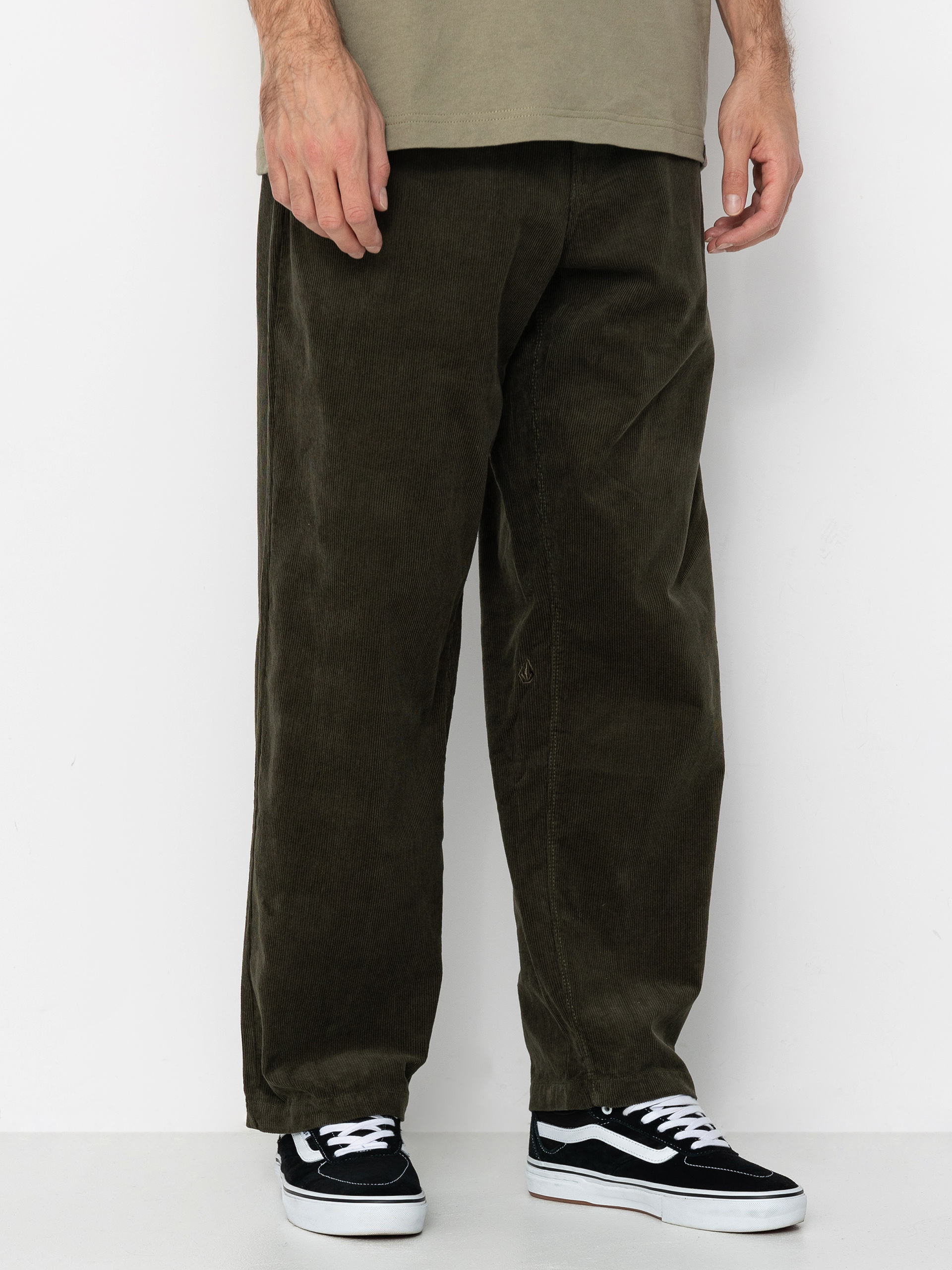 Nohavice Volcom Frickin Loose Tapered Cord (squadron green)