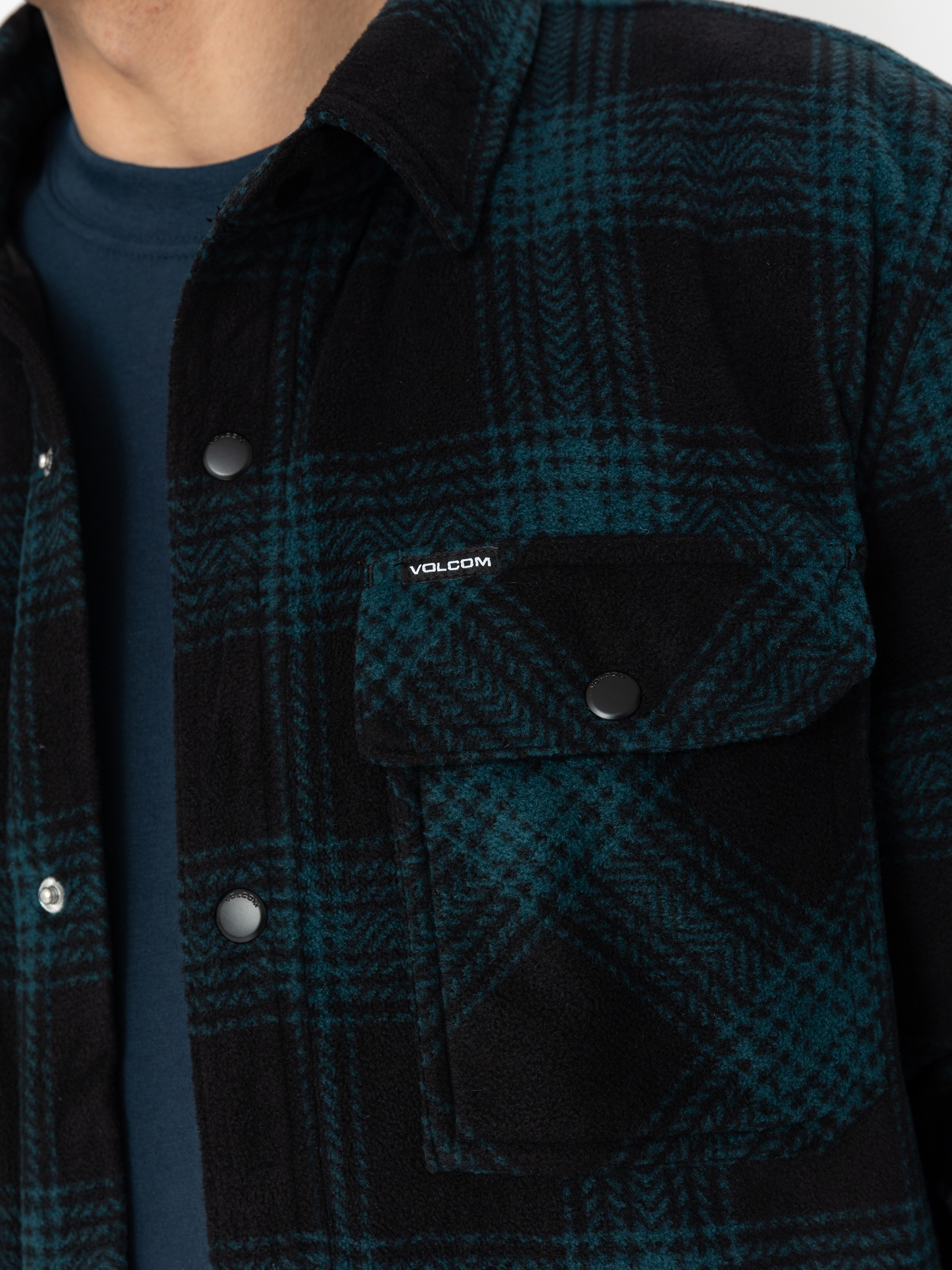 Košeľa Volcom Bowered Fleece Ls (evergreen)