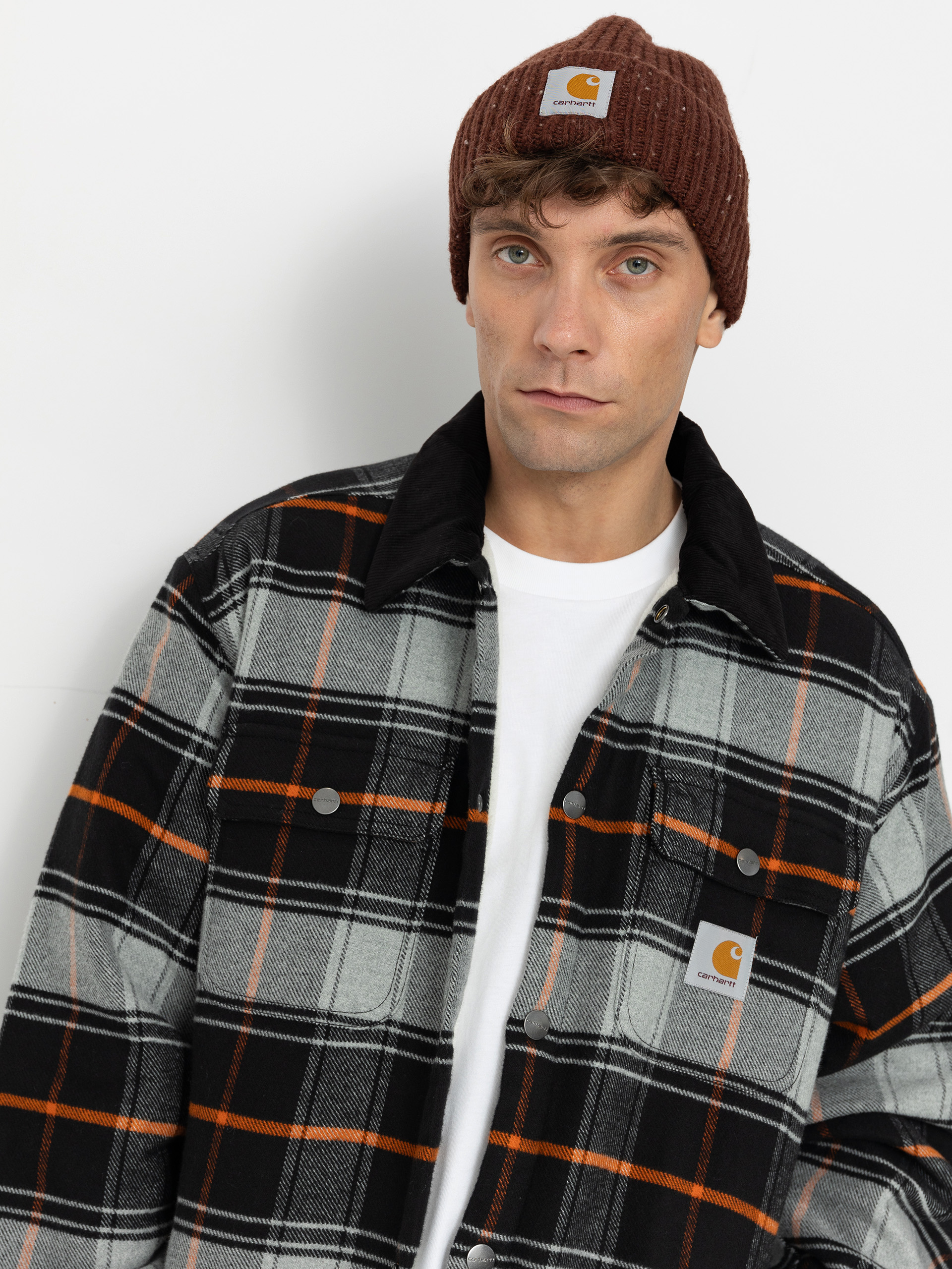 Bunda Carhartt WIP Baris (baris check/grey heather/black)