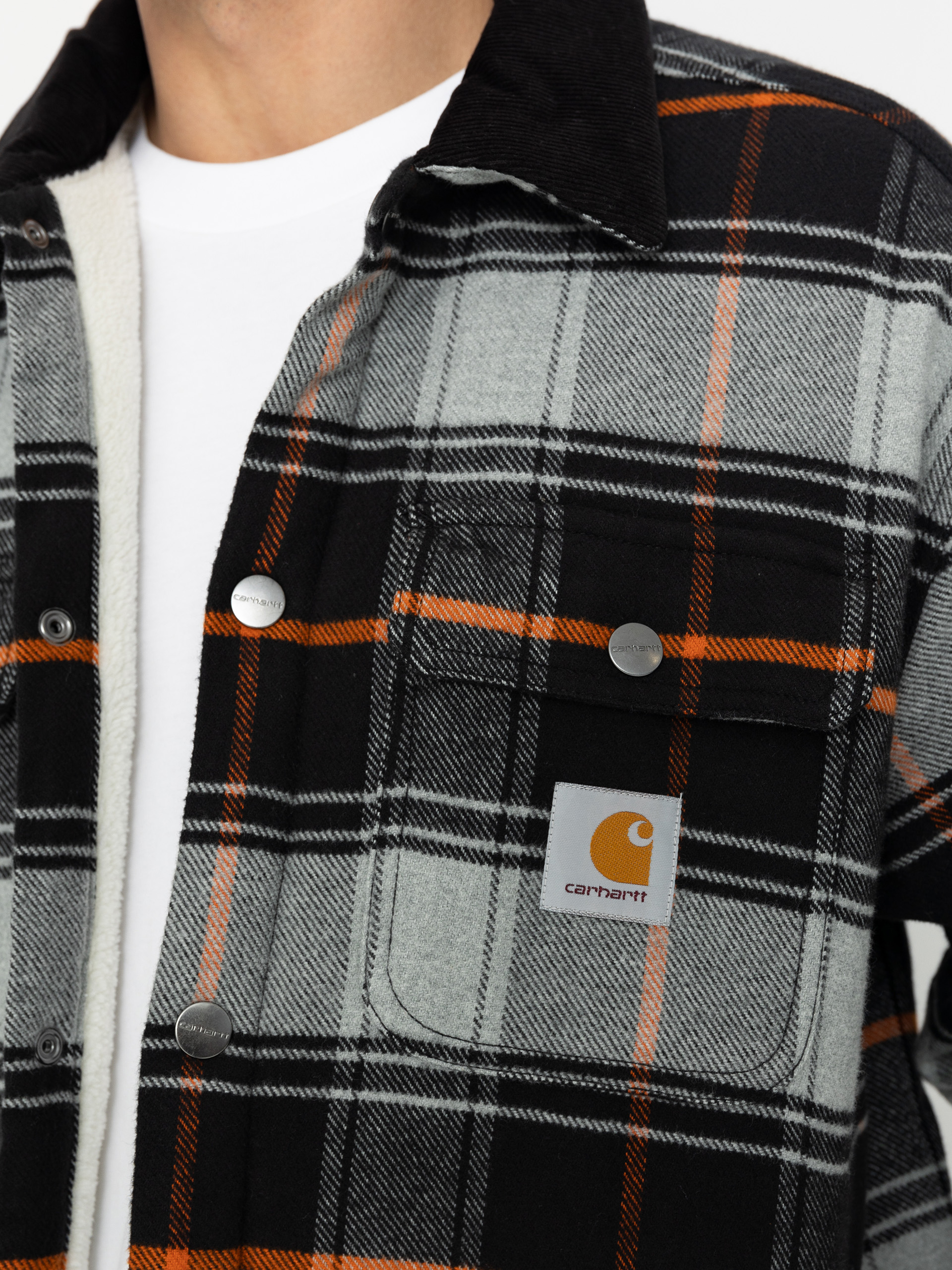 Bunda Carhartt WIP Baris (baris check/grey heather/black)