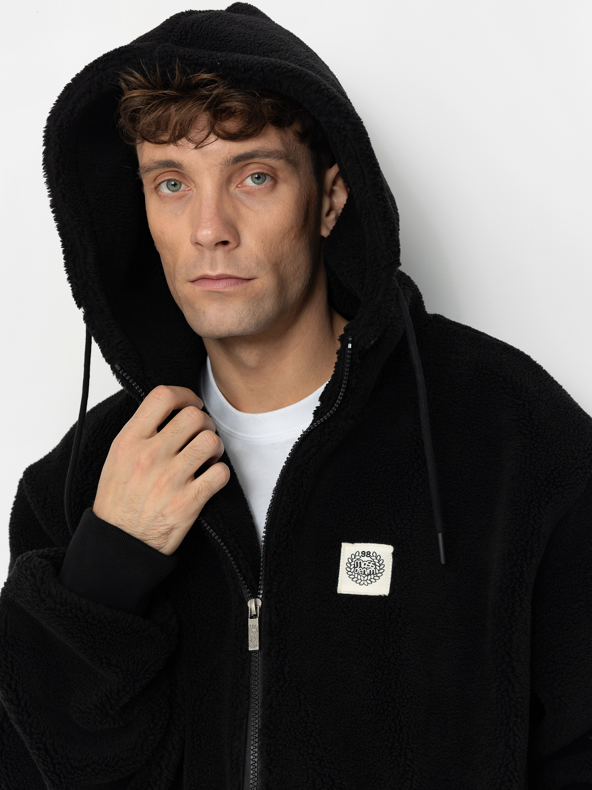 Bunda MassDnm Patch Teddy Zip Hoody (black)