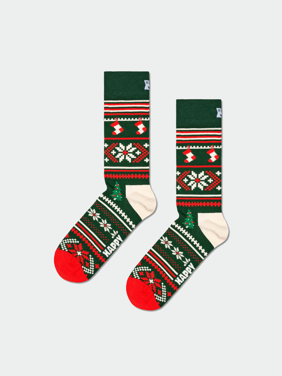 Ponožky Happy Socks Christmas Sweater (dark green)