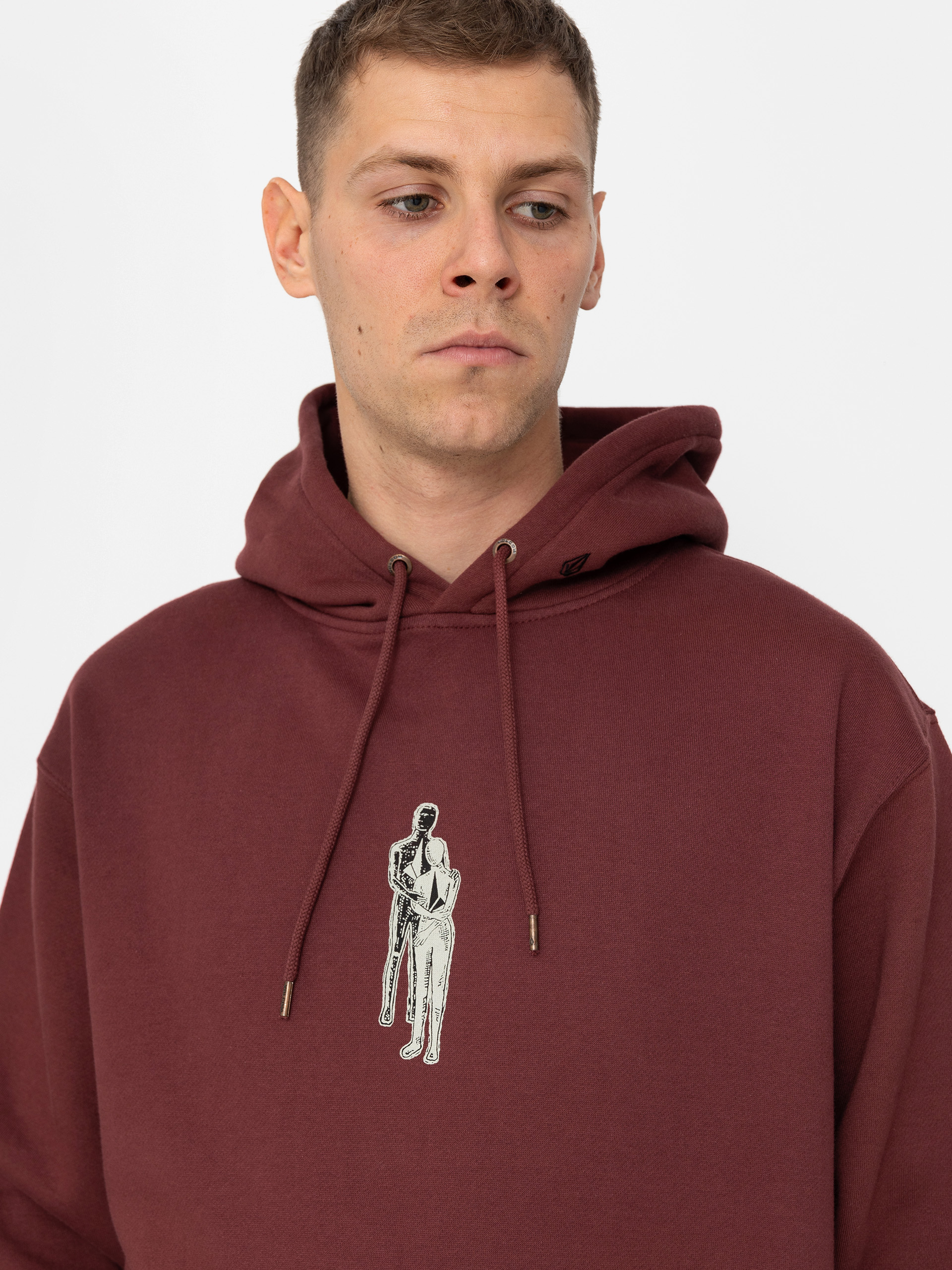 Mikina s kapucňou Volcom Watanite HD (merlot)