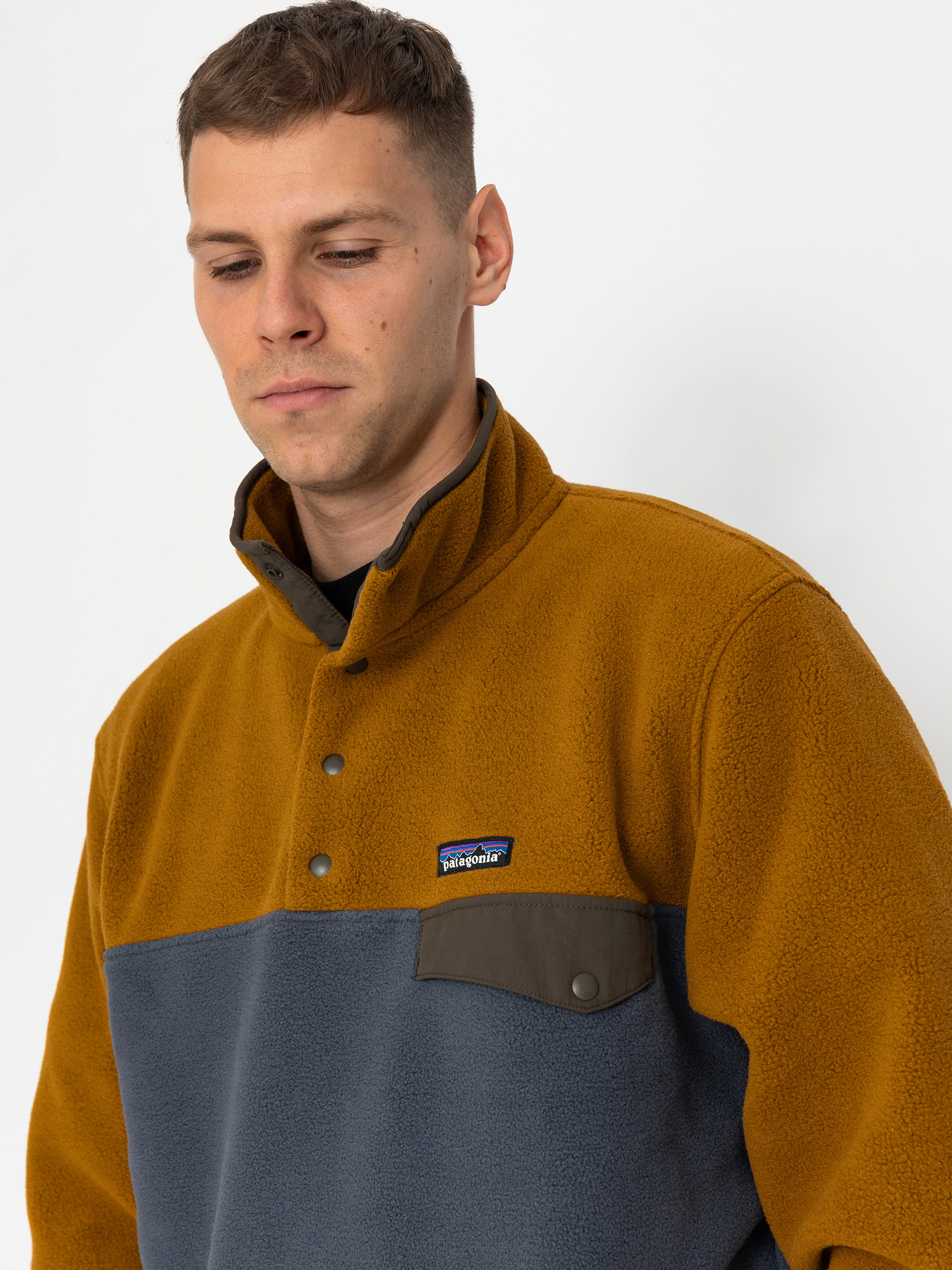 Pánsky Flísová mikina Patagonia LW Synch Snap T (shelter brown)