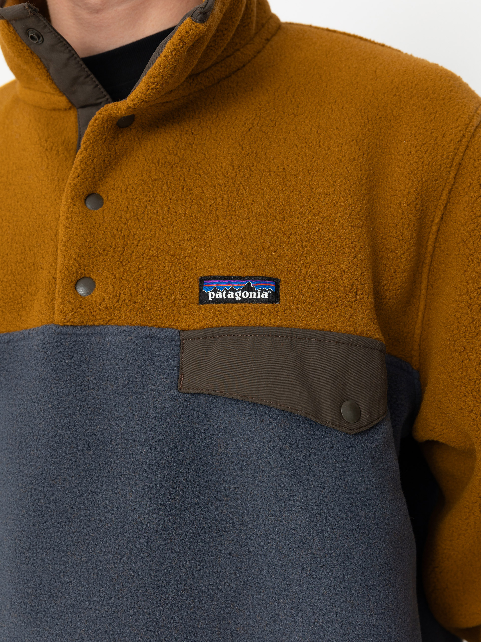 Pánsky Flísová mikina Patagonia LW Synch Snap T (shelter brown)