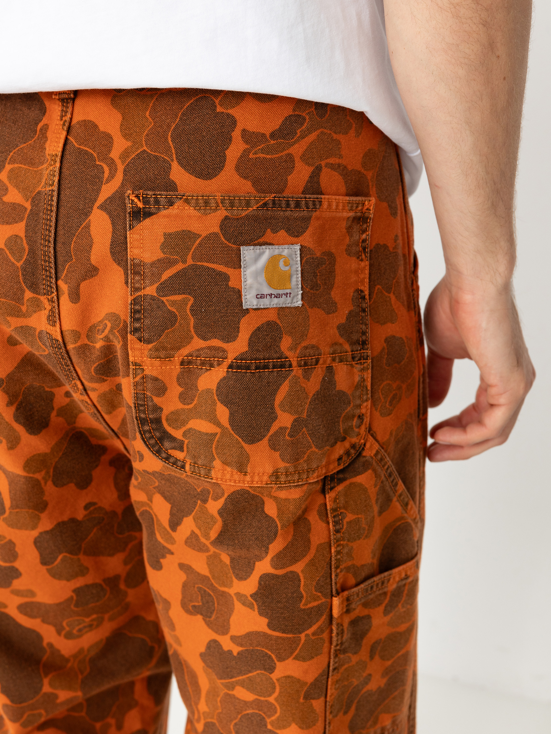 Nohavice Carhartt WIP Duck Single Knee (camo duck/green/turmeric)