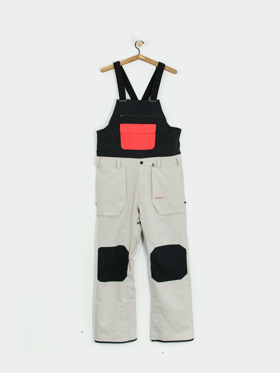 Pánske Snowboardové nohavice Volcom Roan Bib Overall (stone)