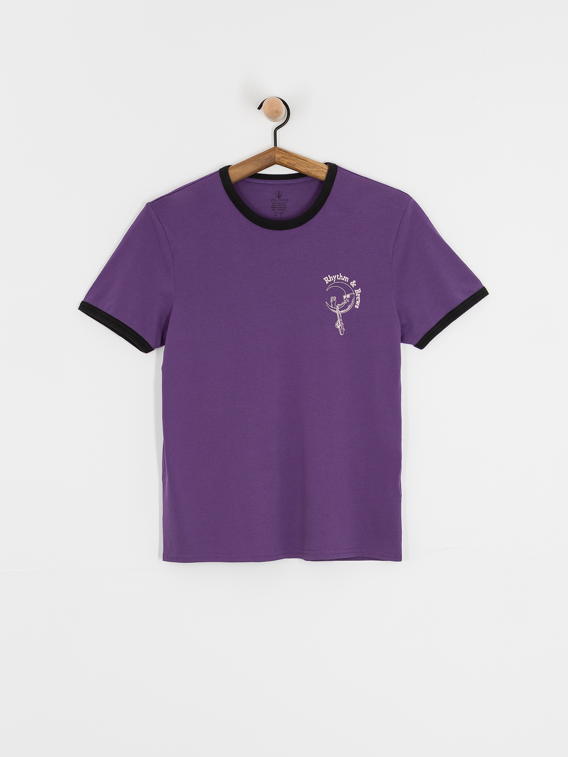 Tričko Volcom Truly Ringer Wmn (deep purple)