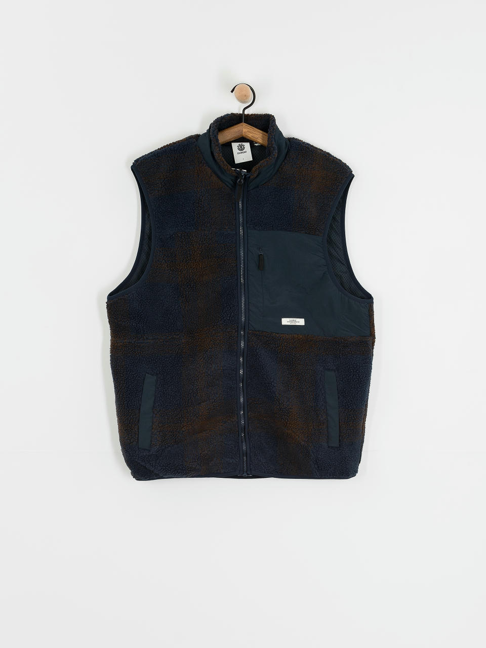 Vesta Element Lake Vest Sherpa (eclipse navy/java plaid)