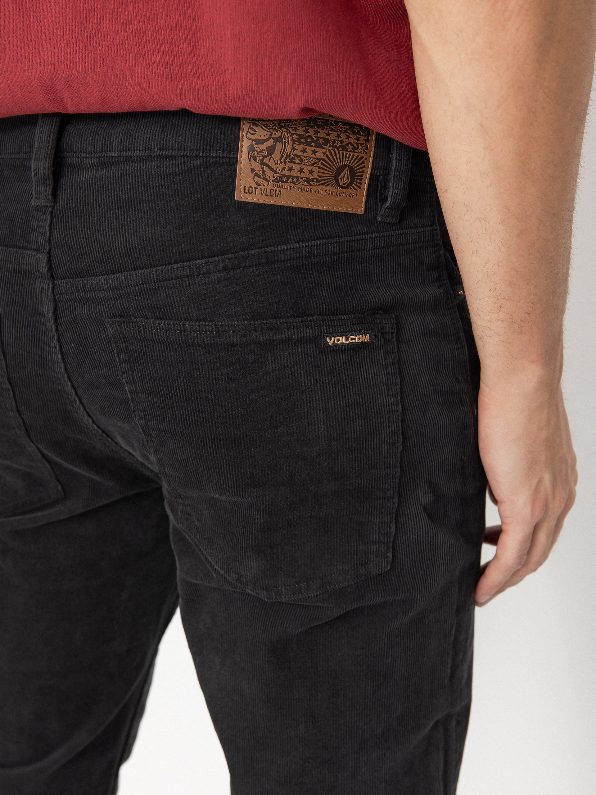 Nohavice Volcom Solver 5 Pocket Cord (stealth)