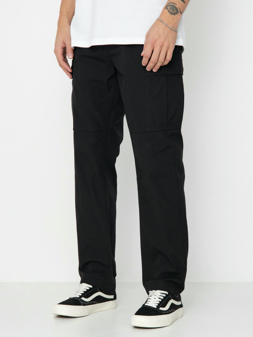 Nohavice Volcom Strange Tripper Tapered Cargo (black)